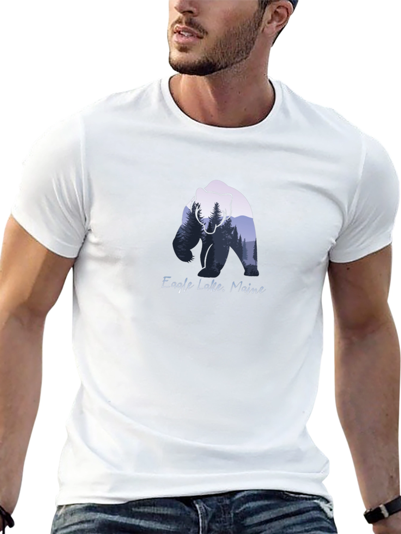 Eagle Lake Maine Bear Graphic T-Shirt