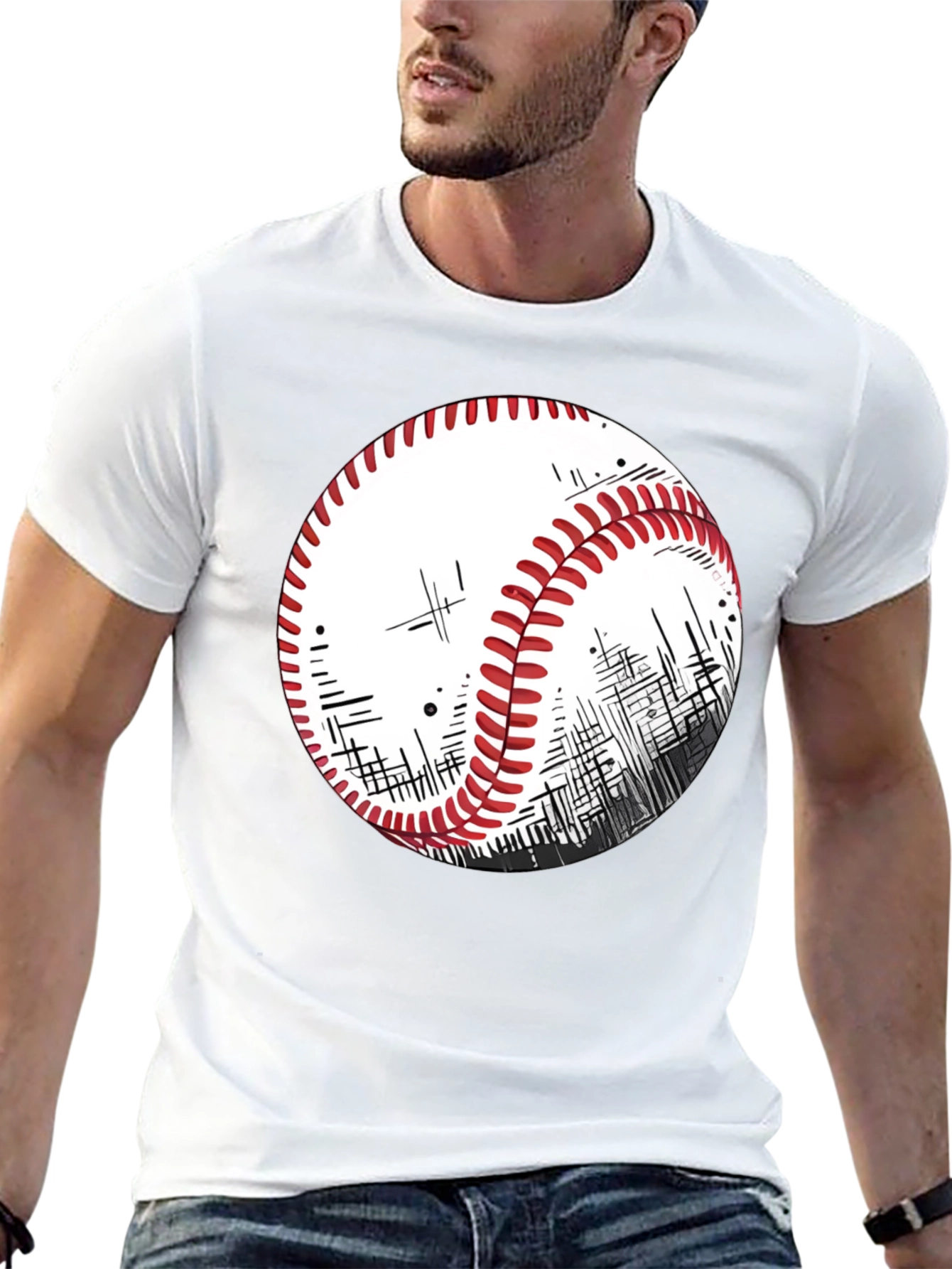 Baseball Graphic T-Shirt - Sporty Casual Style