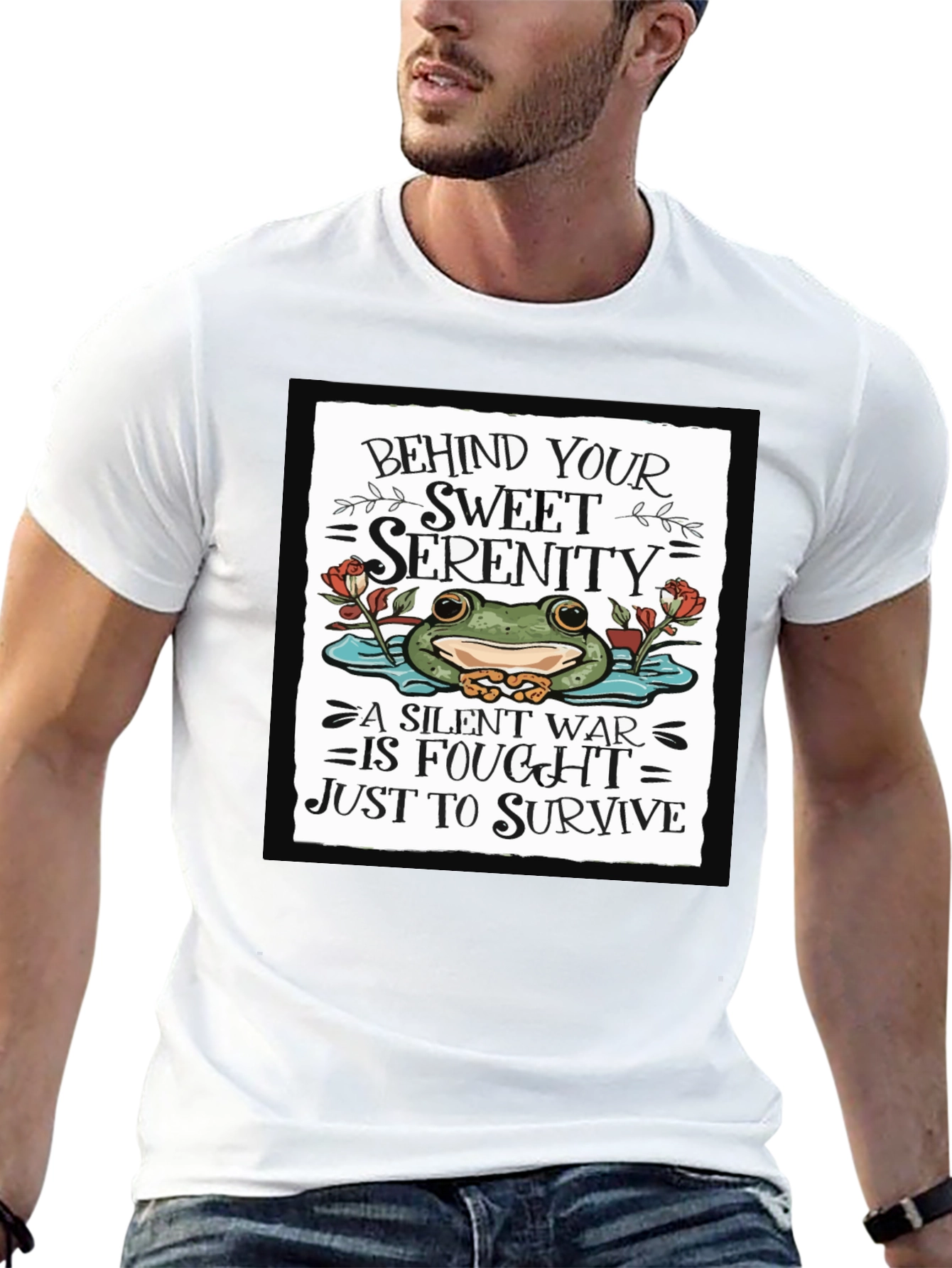 Sweet Serenity Frog Graphic T-Shirt