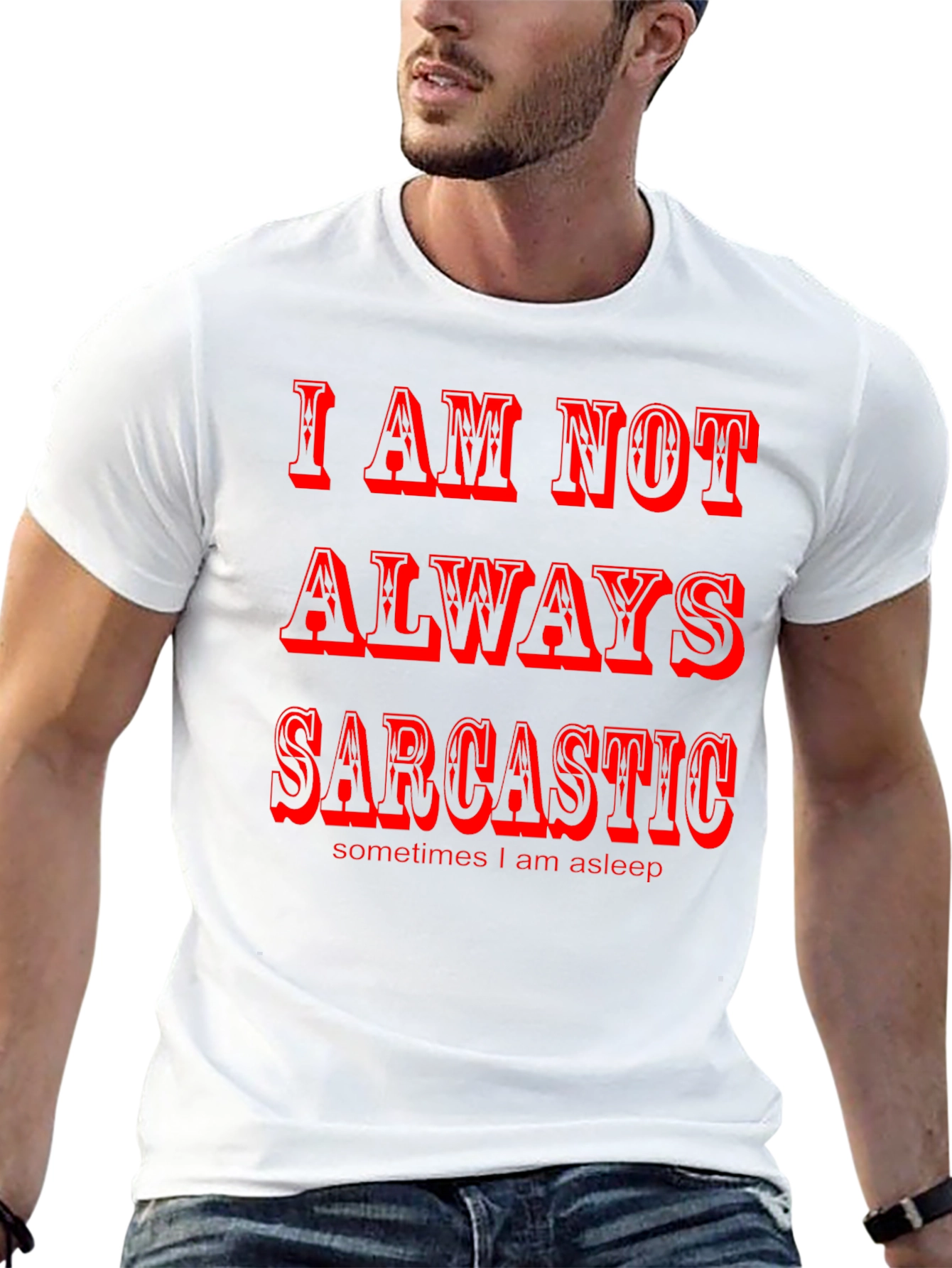 Sarcastic Humor Graphic Tee - Black