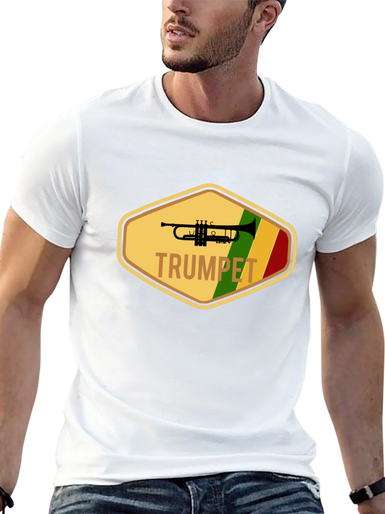 Trumpet Graphic Tee - Black Cotton T-Shirt
