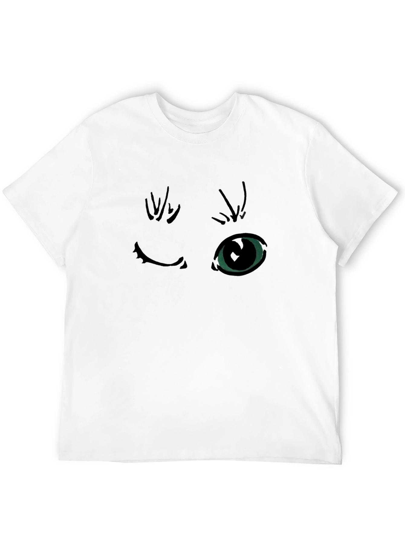 Winking Cat Graphic Black T-Shirt