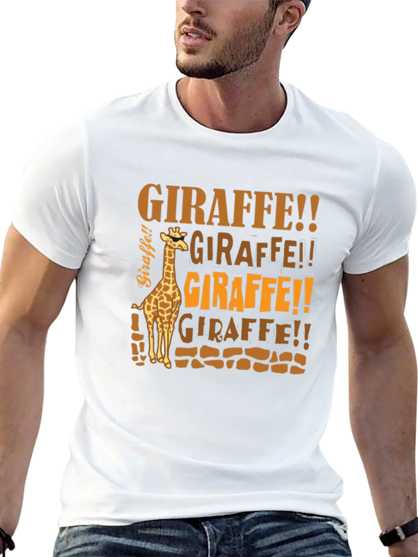 Giraffe Graphic Tee - Fun Animal Print T-Shirt