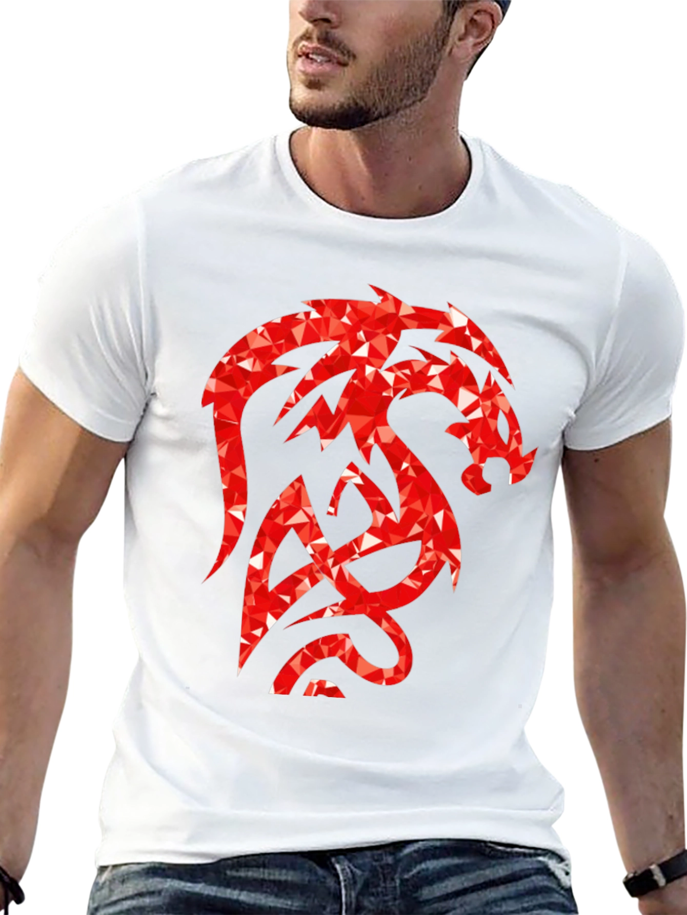 Red Dragon Graphic Black T-Shirt