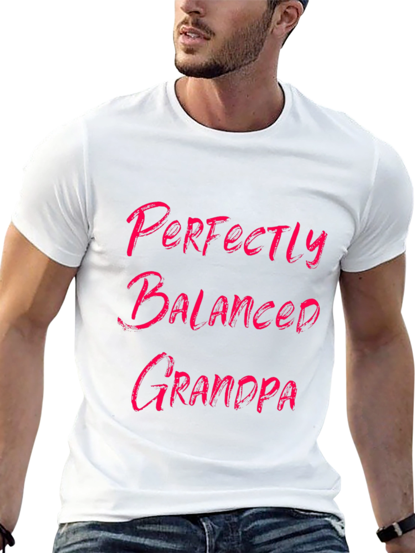 Perfectly Balanced Grandpa Black Graphic Tee