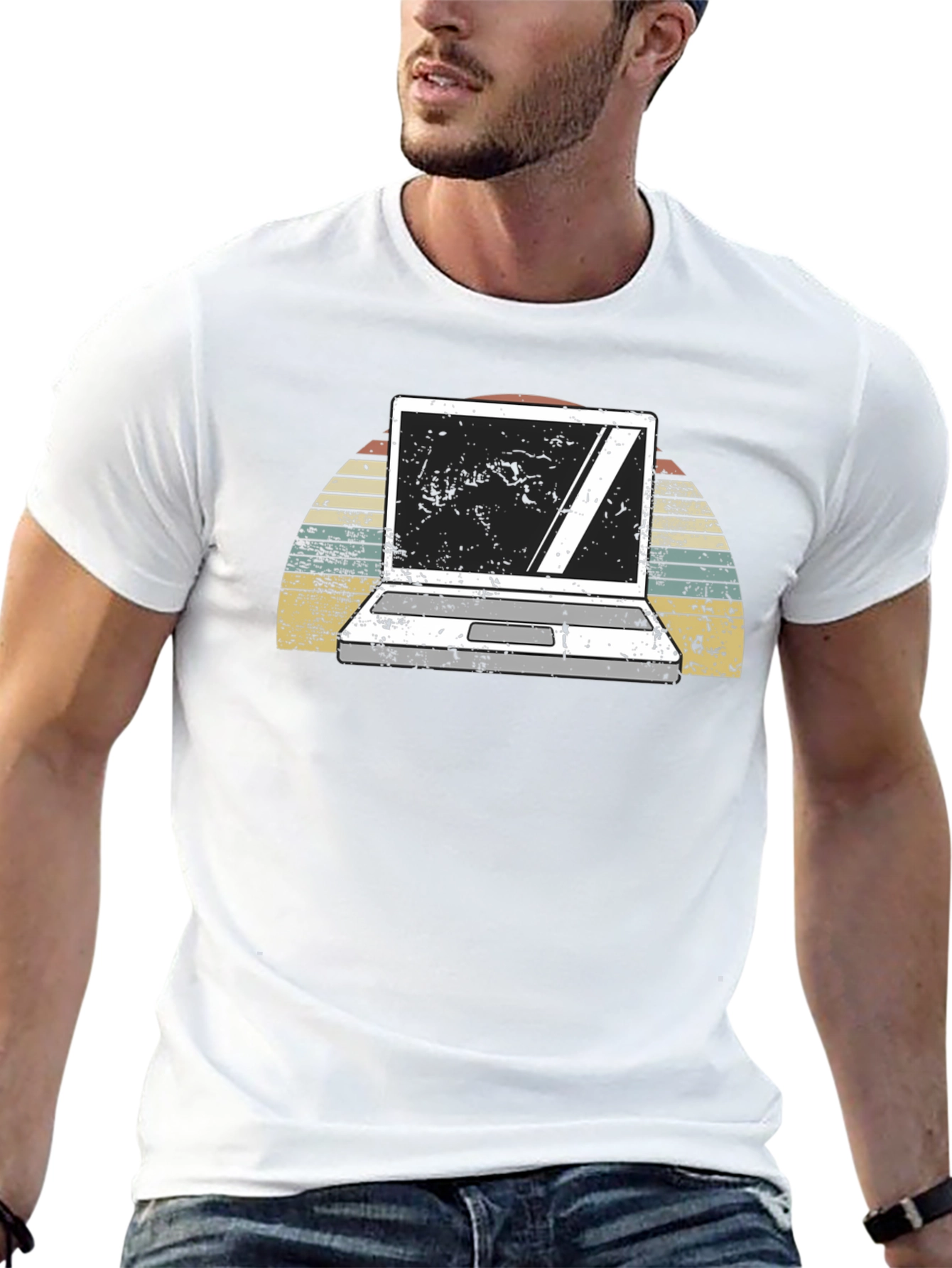 Retro Laptop Graphic T-Shirt