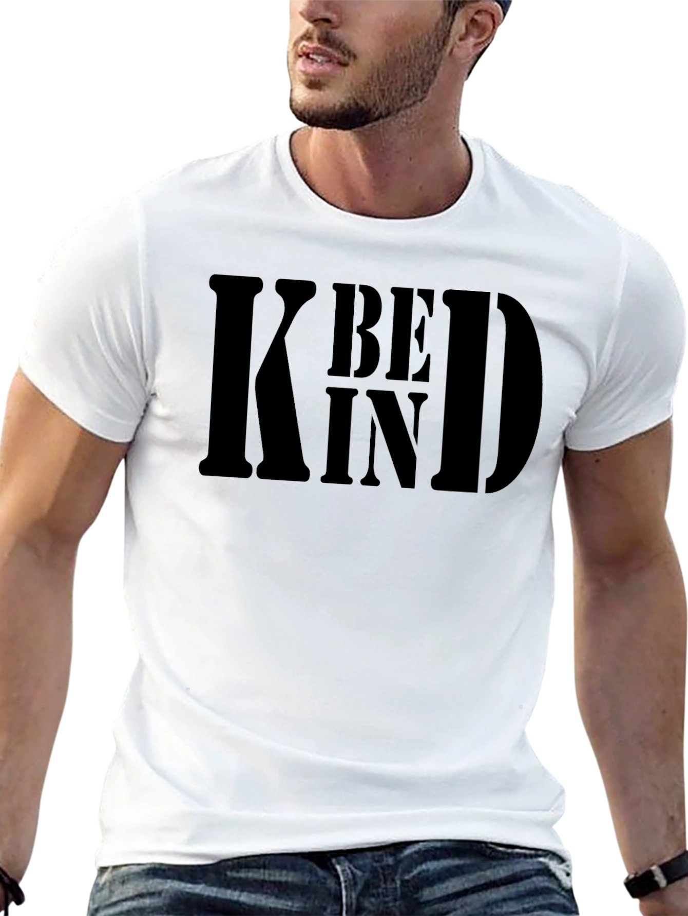 Be Kind Graphic Tee - Mens Black Cotton T-Shirt