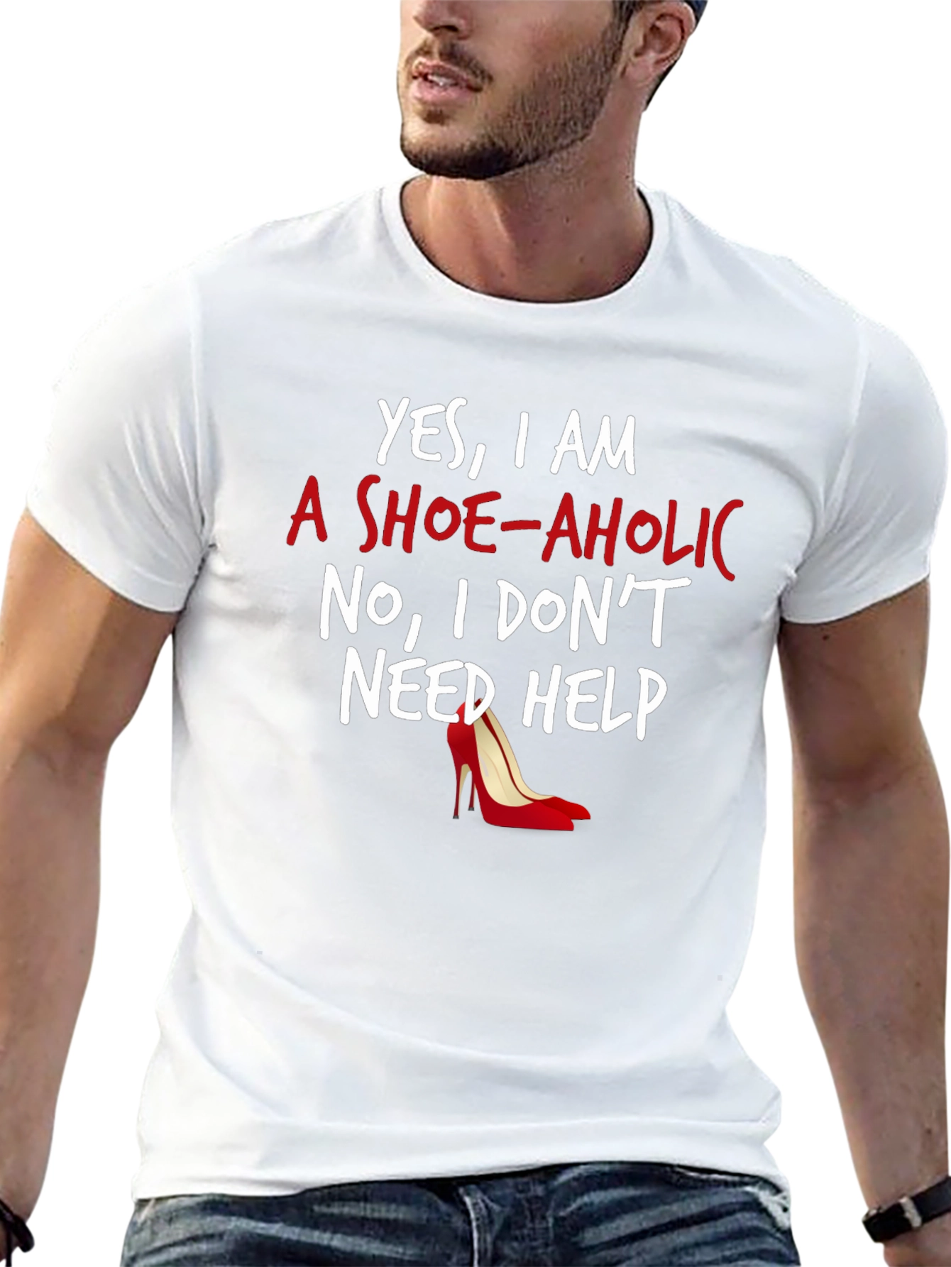 Shoe-aholic Graphic Tee - Novelty Womens T-Shirt