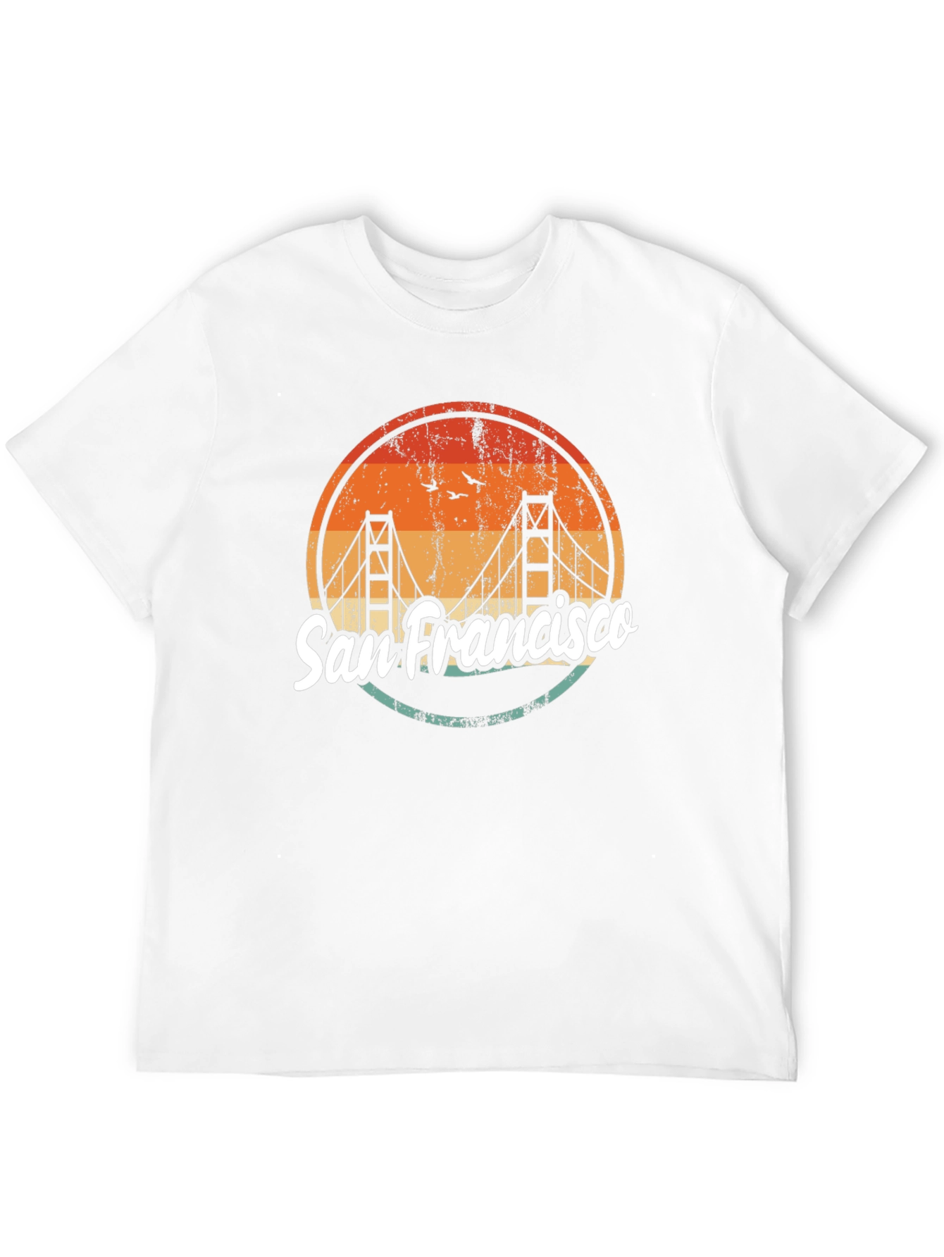 San Francisco Bridge Graphic T-Shirt - Retro Design