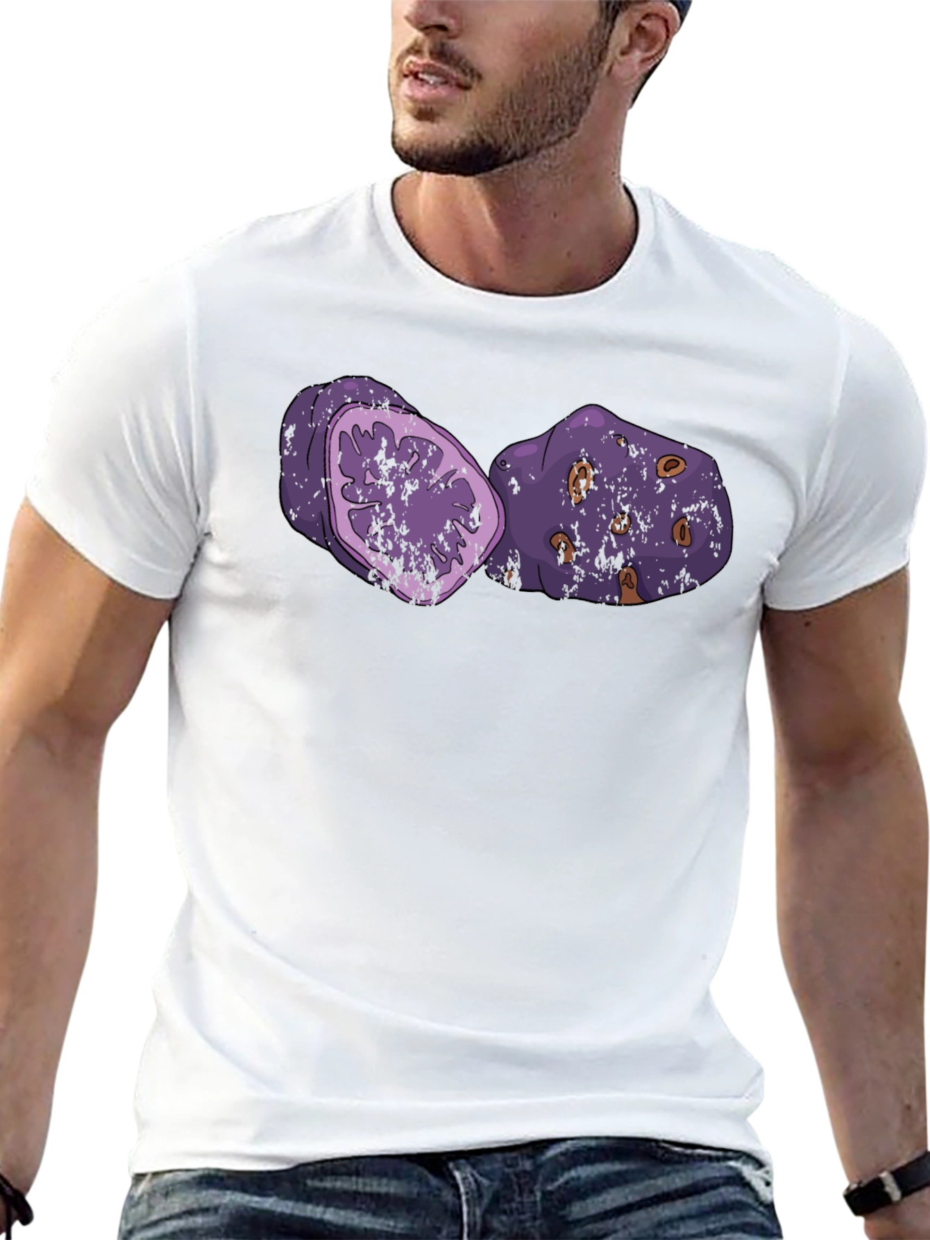 Purple Yam Graphic T-Shirt - Casual Style