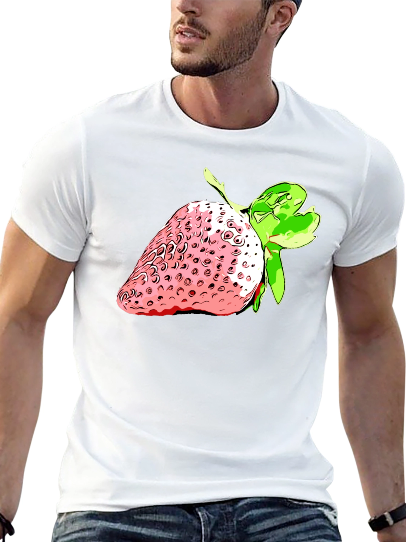 Strawberry Graphic Black T-Shirt - Fresh Style