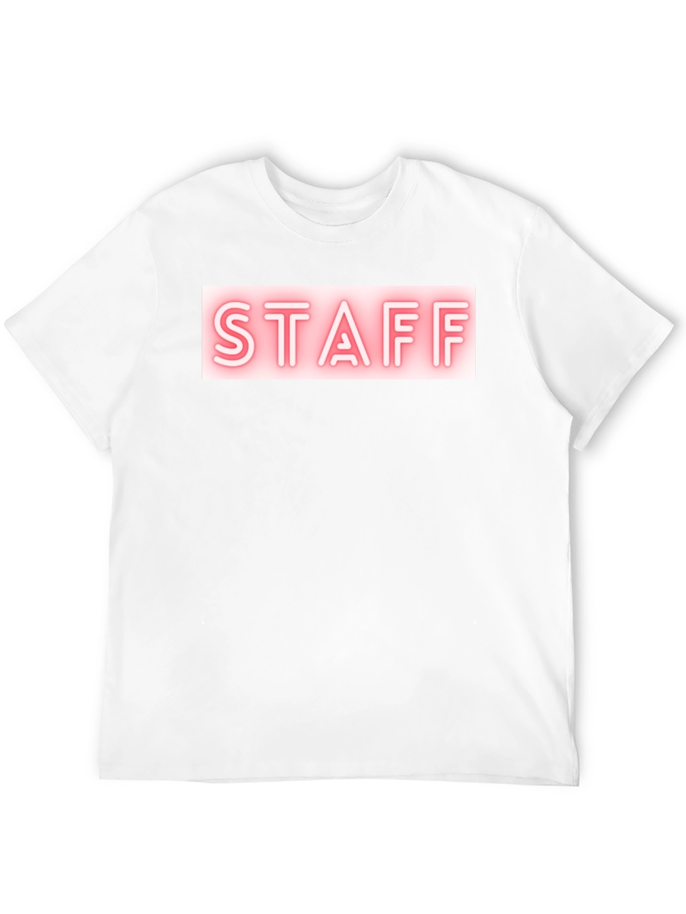 Staff Neon Sign Black T-Shirt