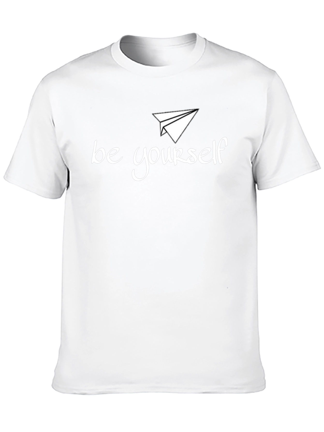 Be Yourself Graphic Tee - Black Crew Neck T-Shirt