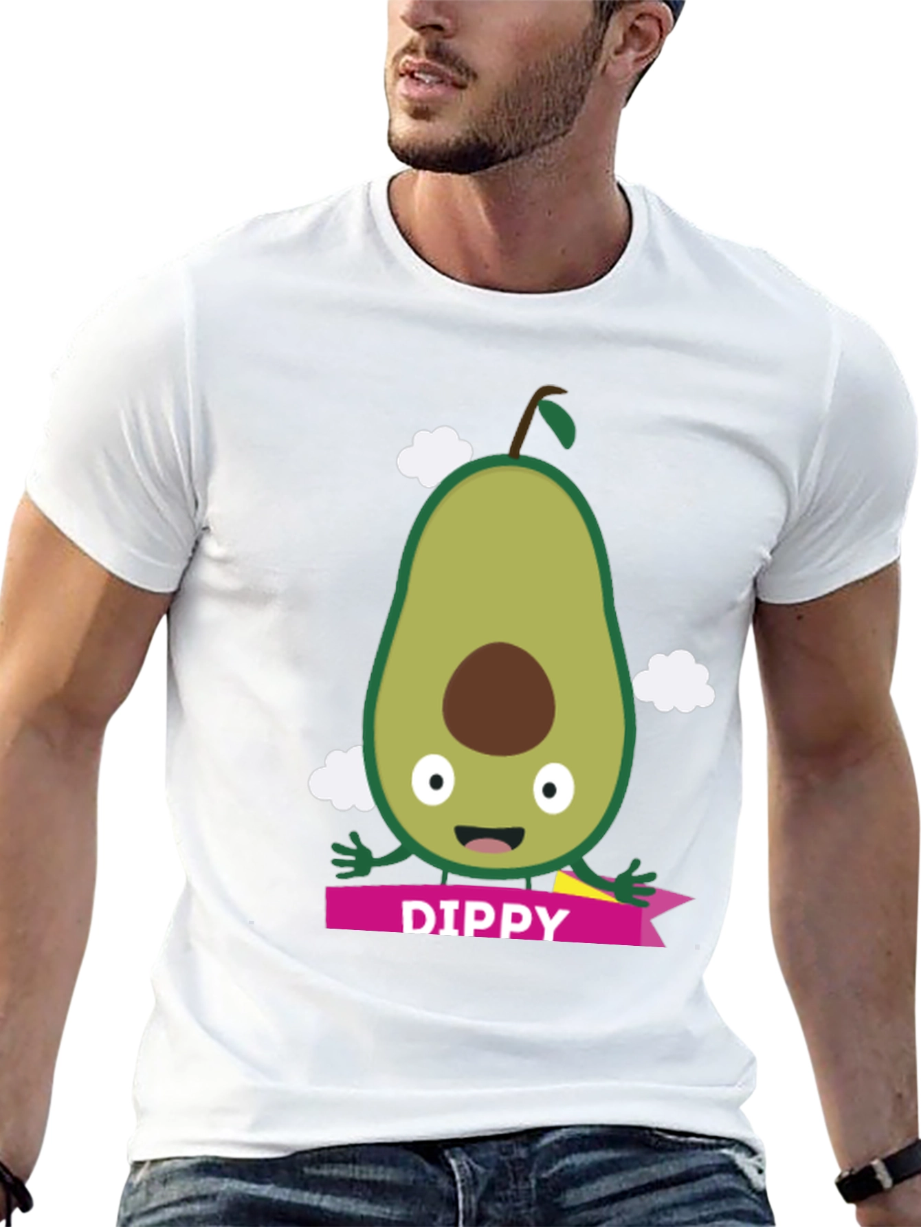 Dippy Avocado Graphic Tee - Unisex Black T-Shirt