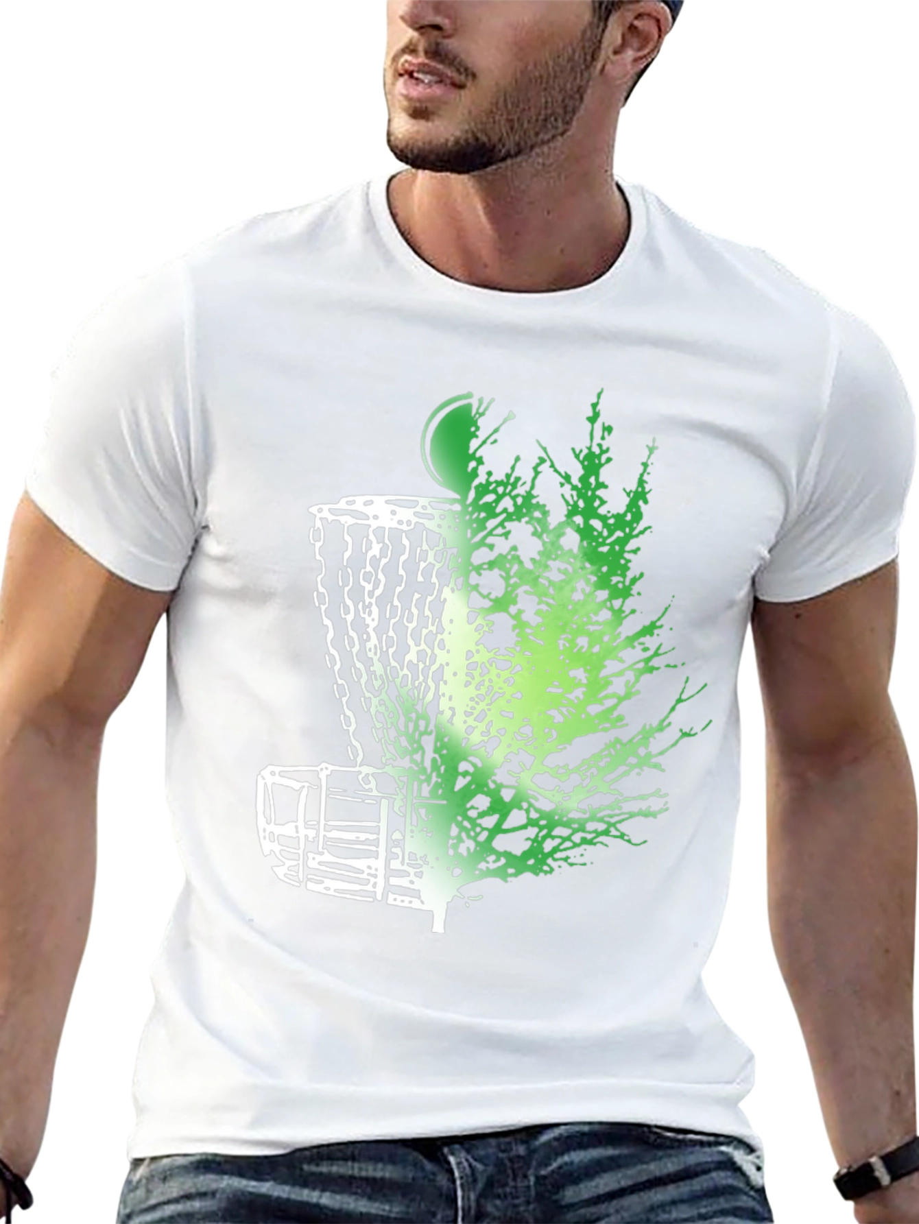 Disc Golf Basket & Tree Graphic Tee