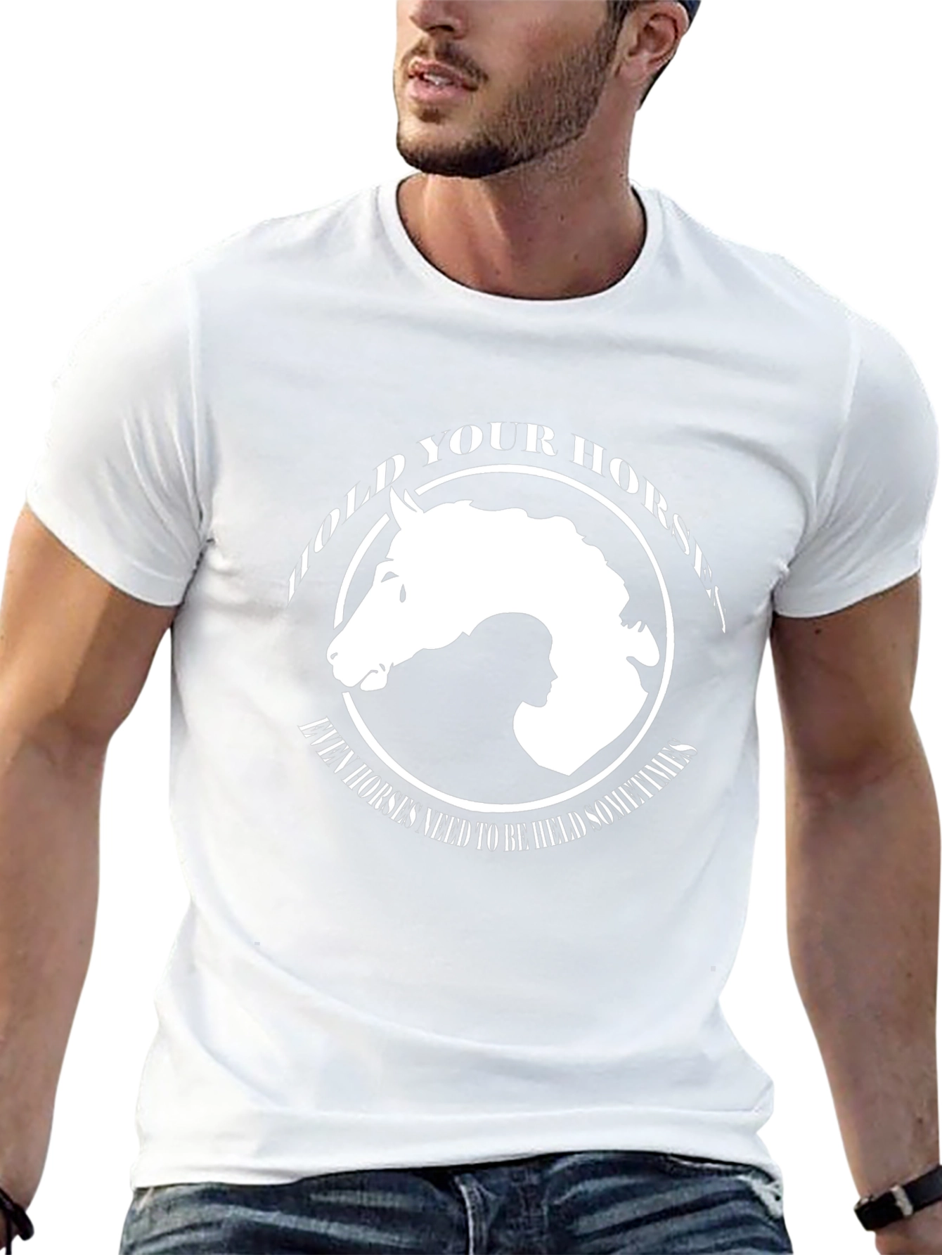 Hold Your Horses Graphic T-Shirt - Equestrian Style
