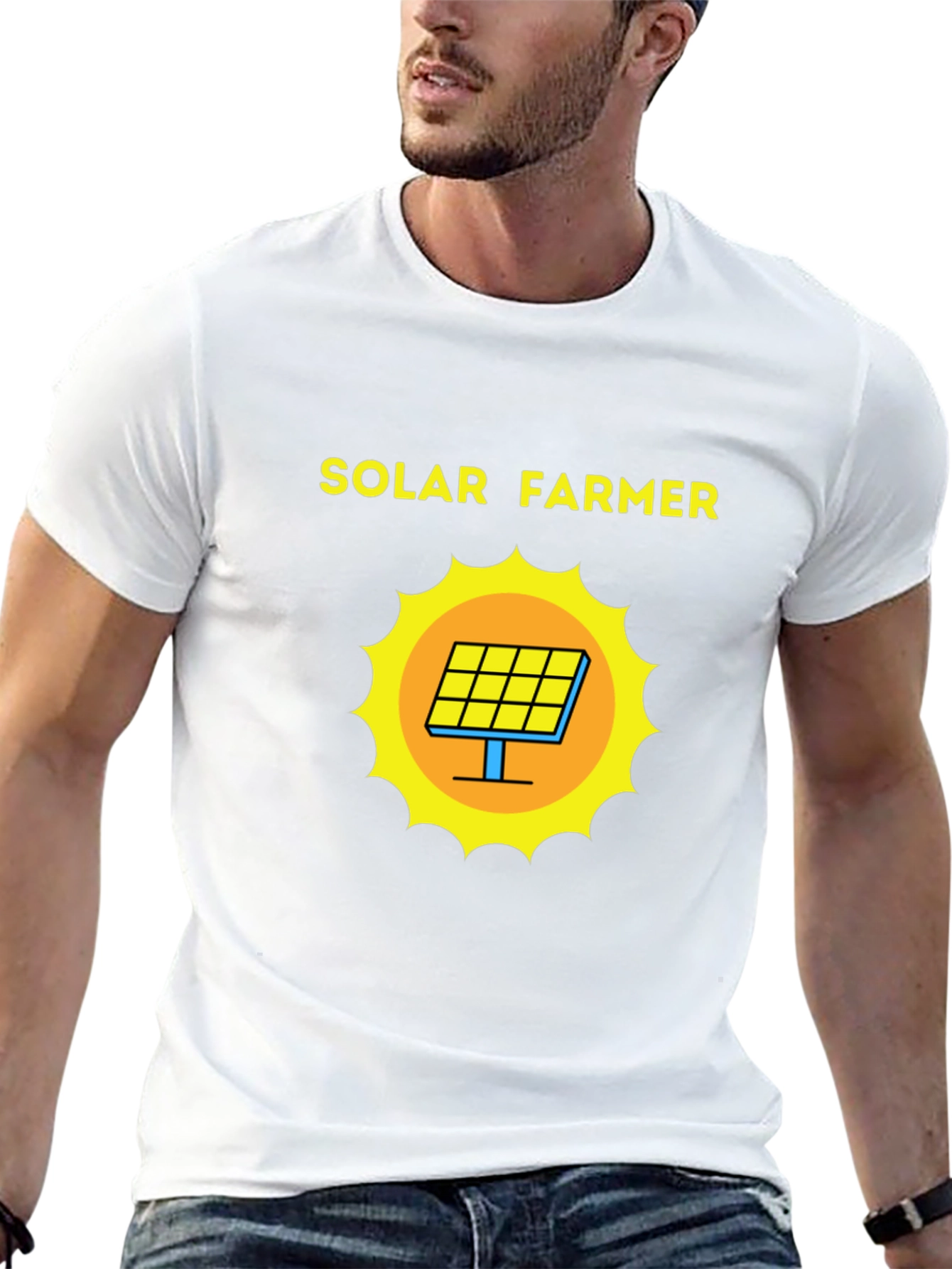 Solar Farmer Graphic Tee - Eco-Friendly Style