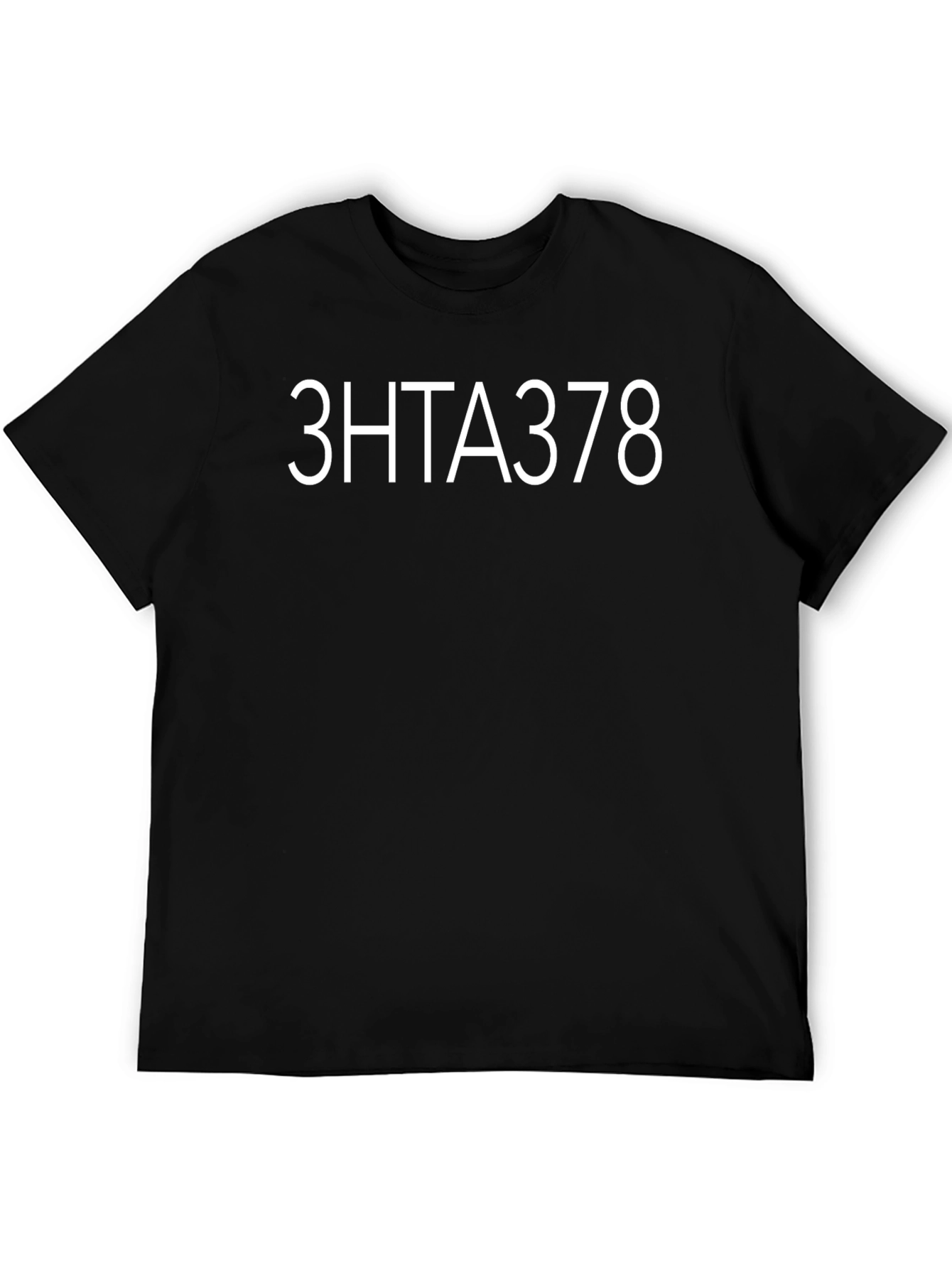 3HTA378 Black Tee - Modern Graphic Design