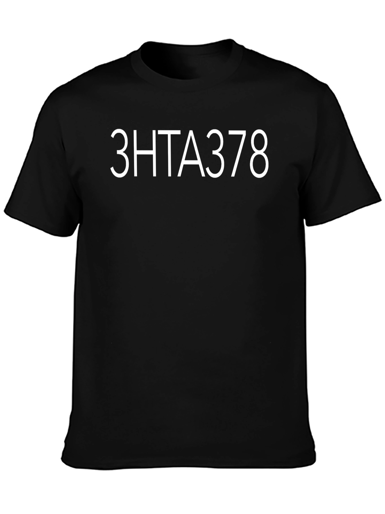 3HTA378 Black Tee - Modern Graphic Design