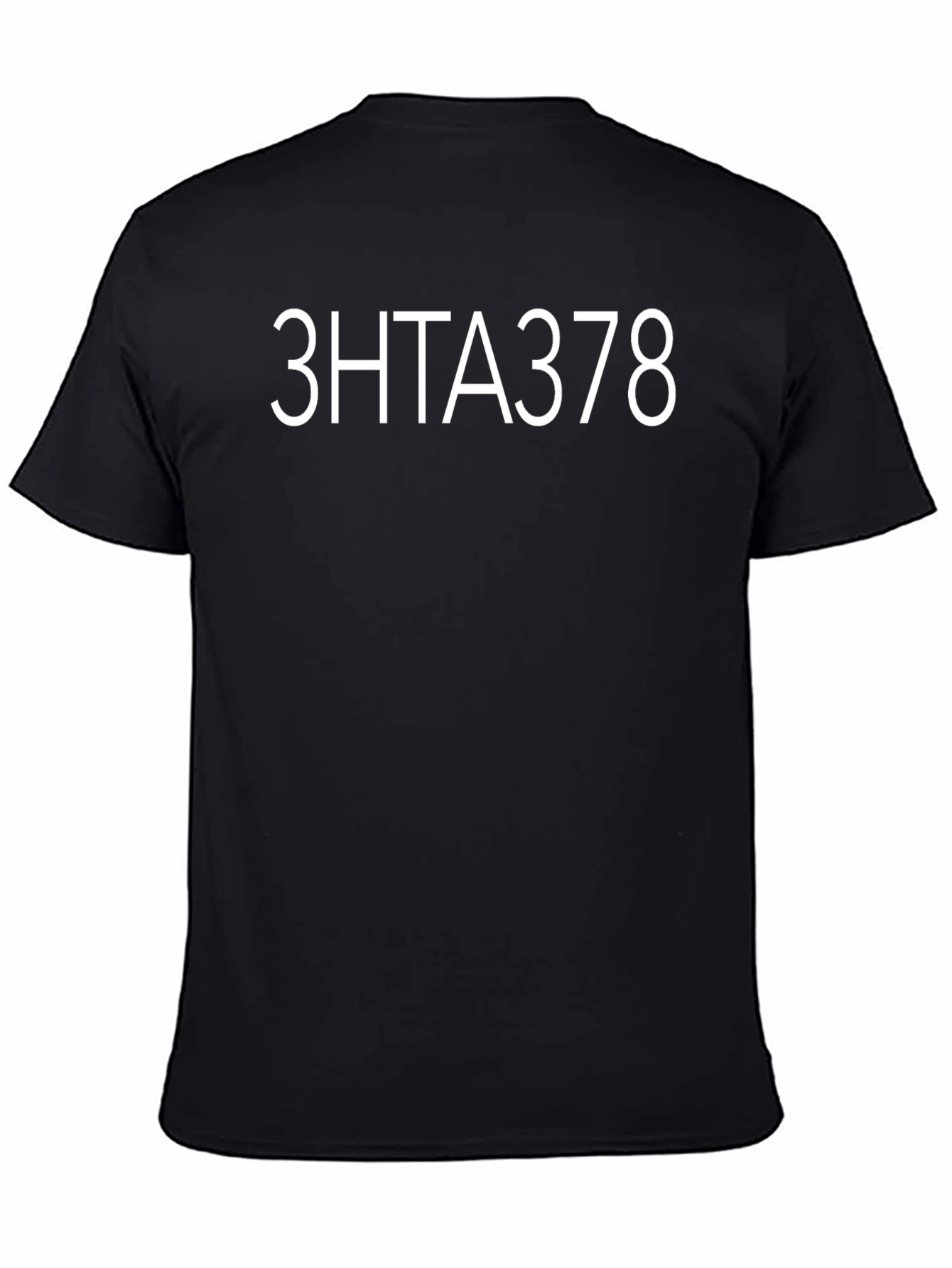3HTA378 Black Tee - Modern Graphic Design