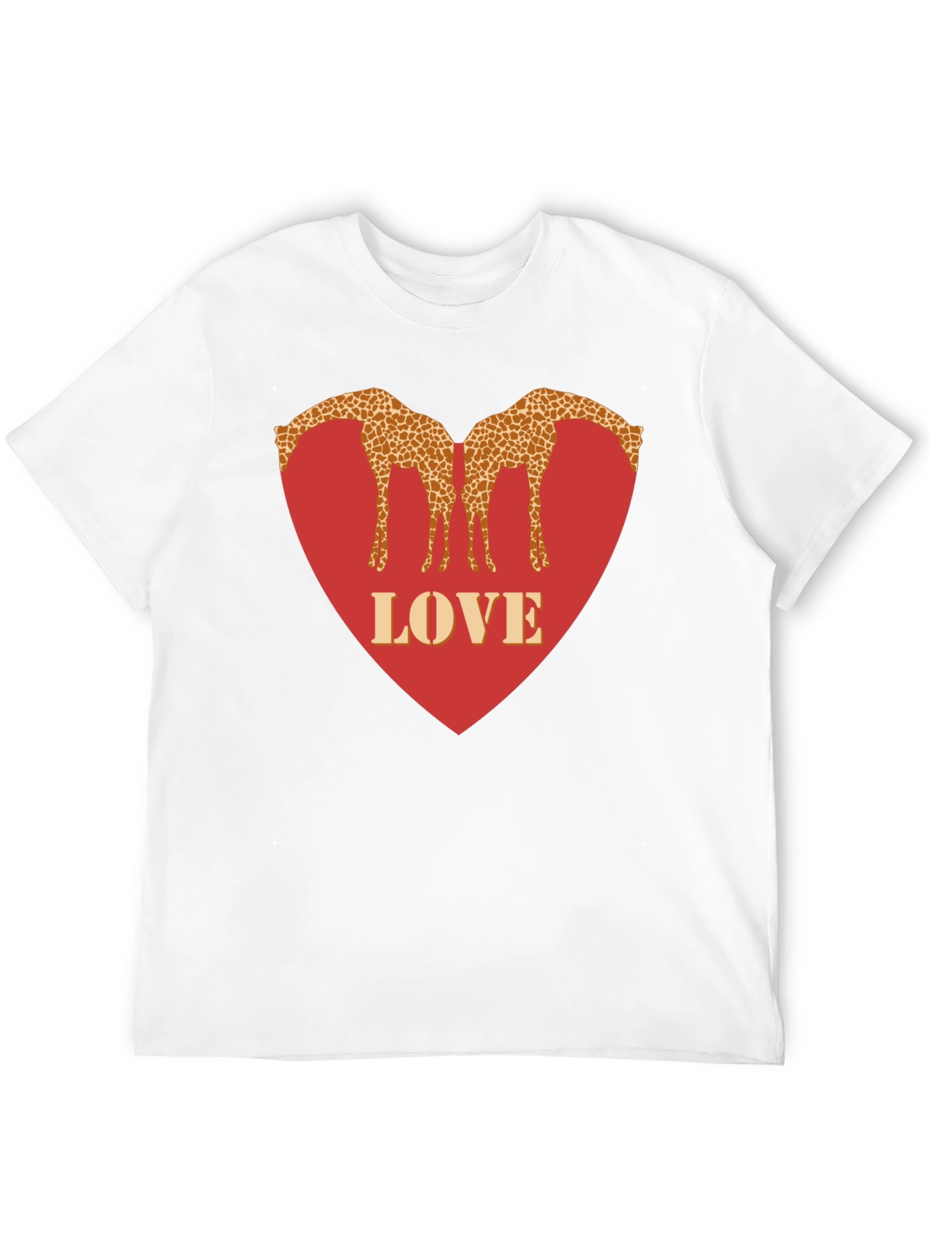 Giraffe Love Heart T-Shirt