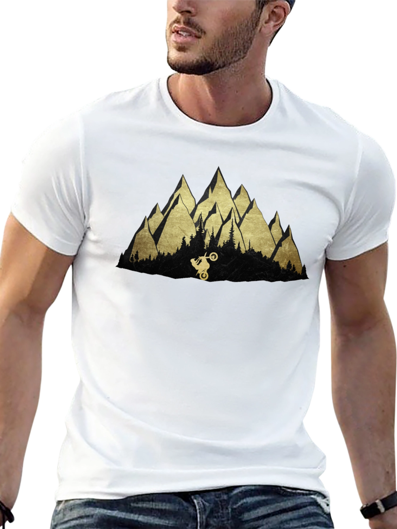 Mountain Biker Tee - Adventure Awaits!