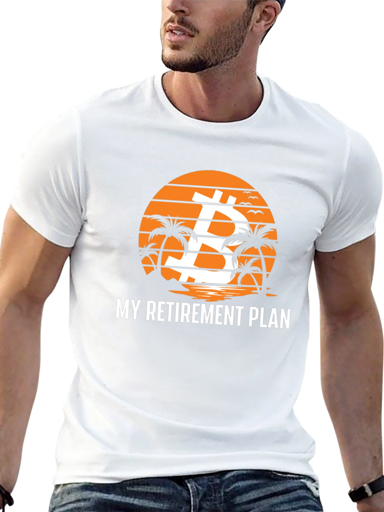 Bitcoin Retirement Plan Black Graphic T-Shirt