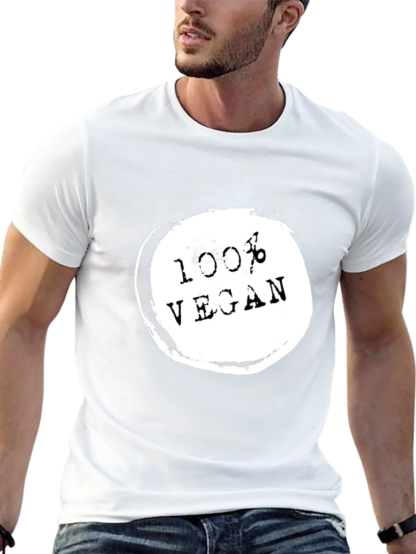 100% Vegan Black T-Shirt - Ethical & Stylish
