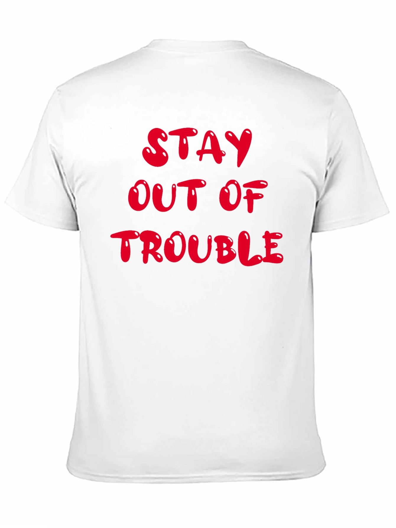 Stay Out of Trouble Black Graphic T-Shirt