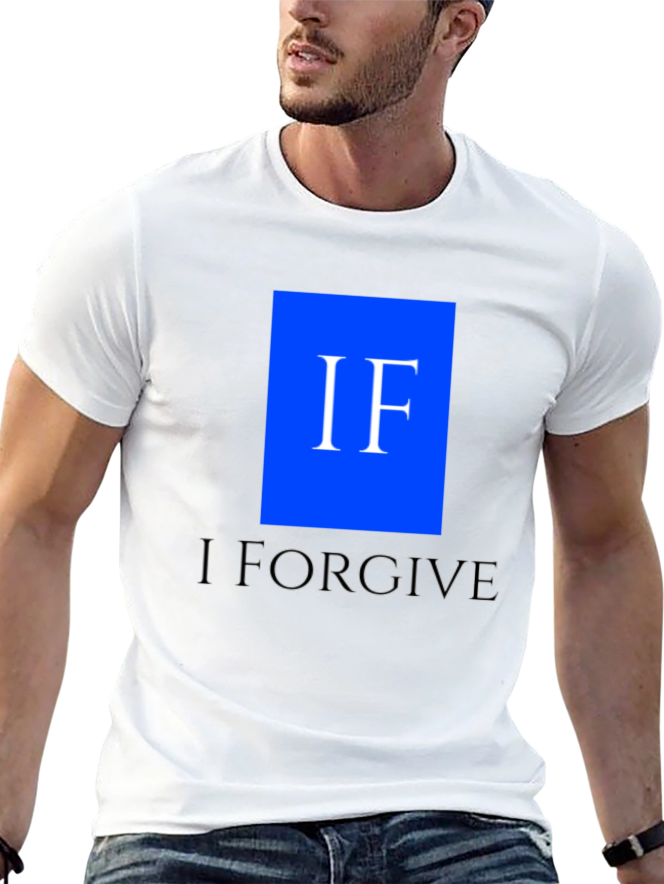 I Forgive Mens Black Graphic Tee