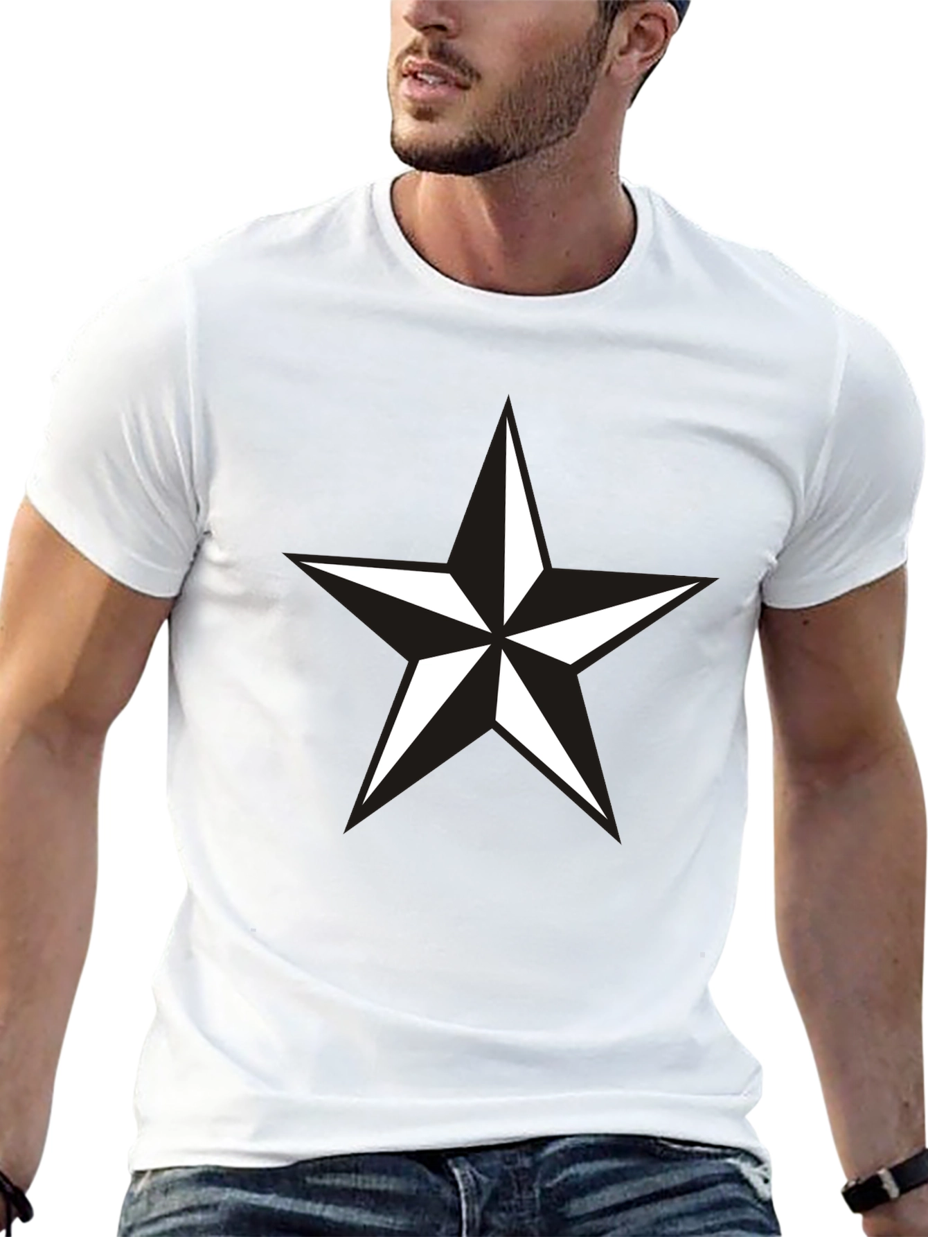 Black Star Graphic Mens T-Shirt