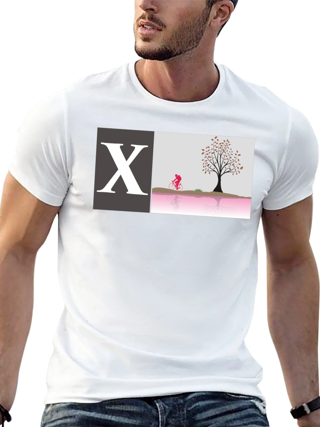 X Biking Scene Graphic Tee