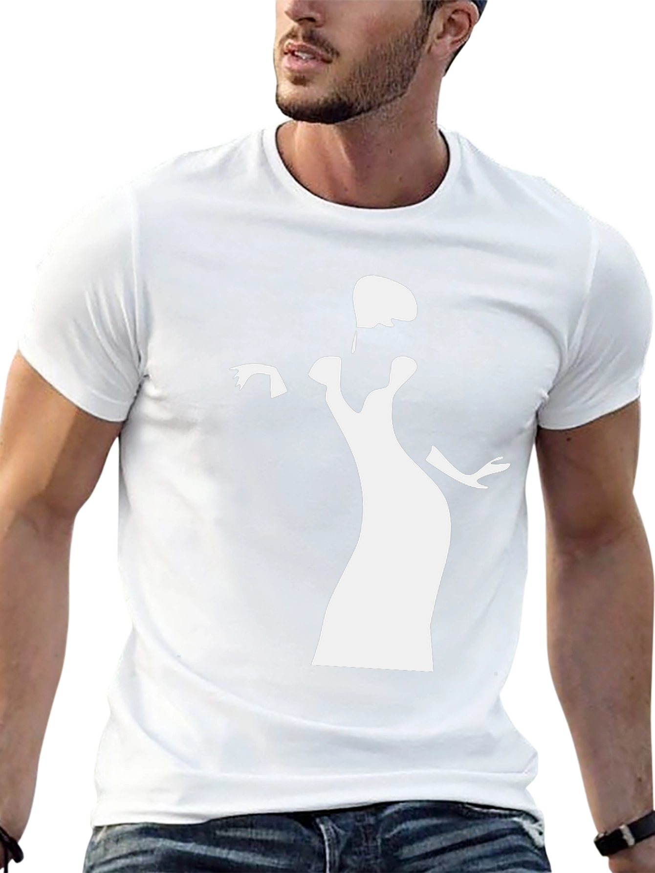 Elegant Silhouette Black T-Shirt