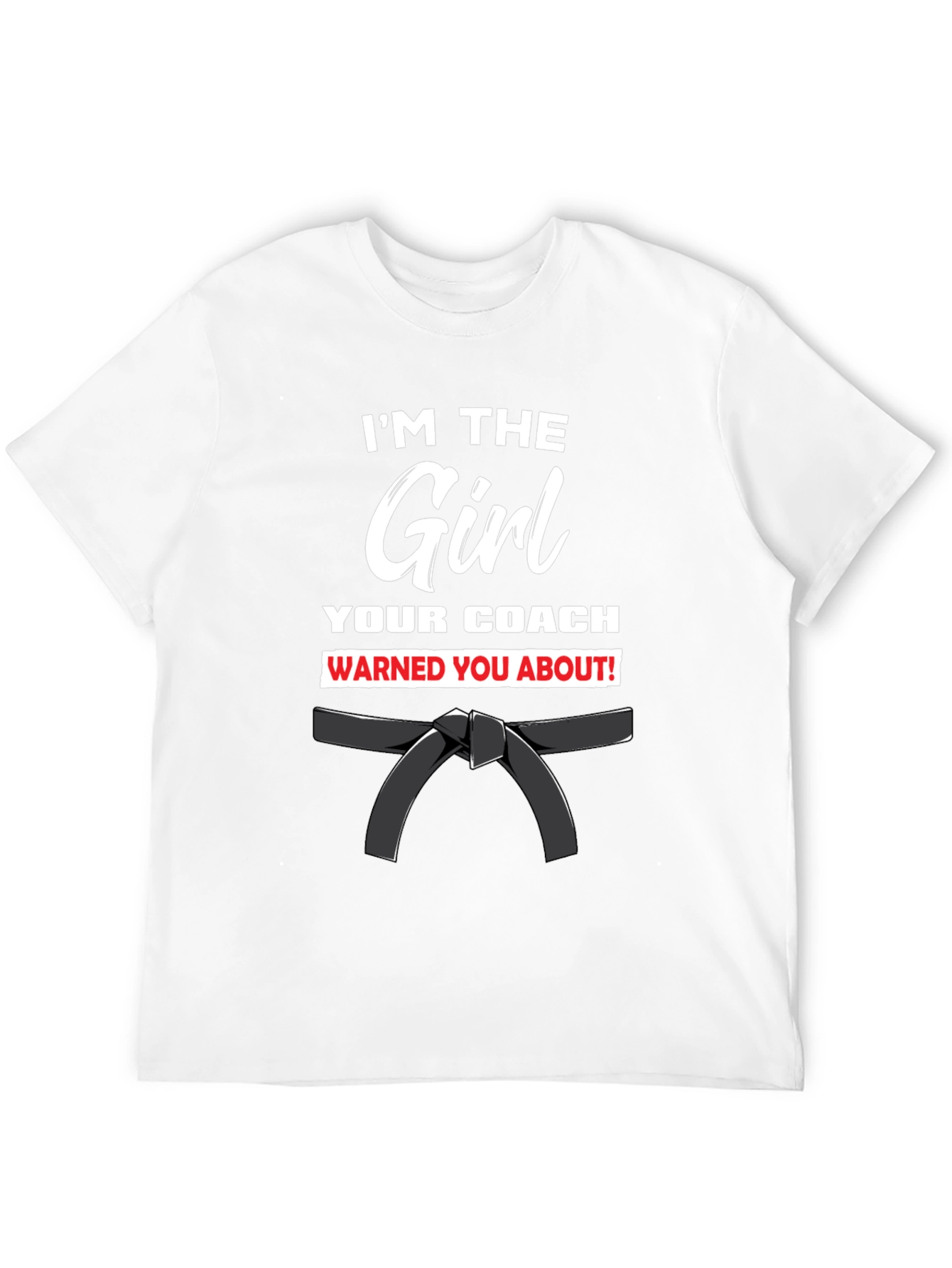Girl Coach Martial Arts Black Belt T-Shirt