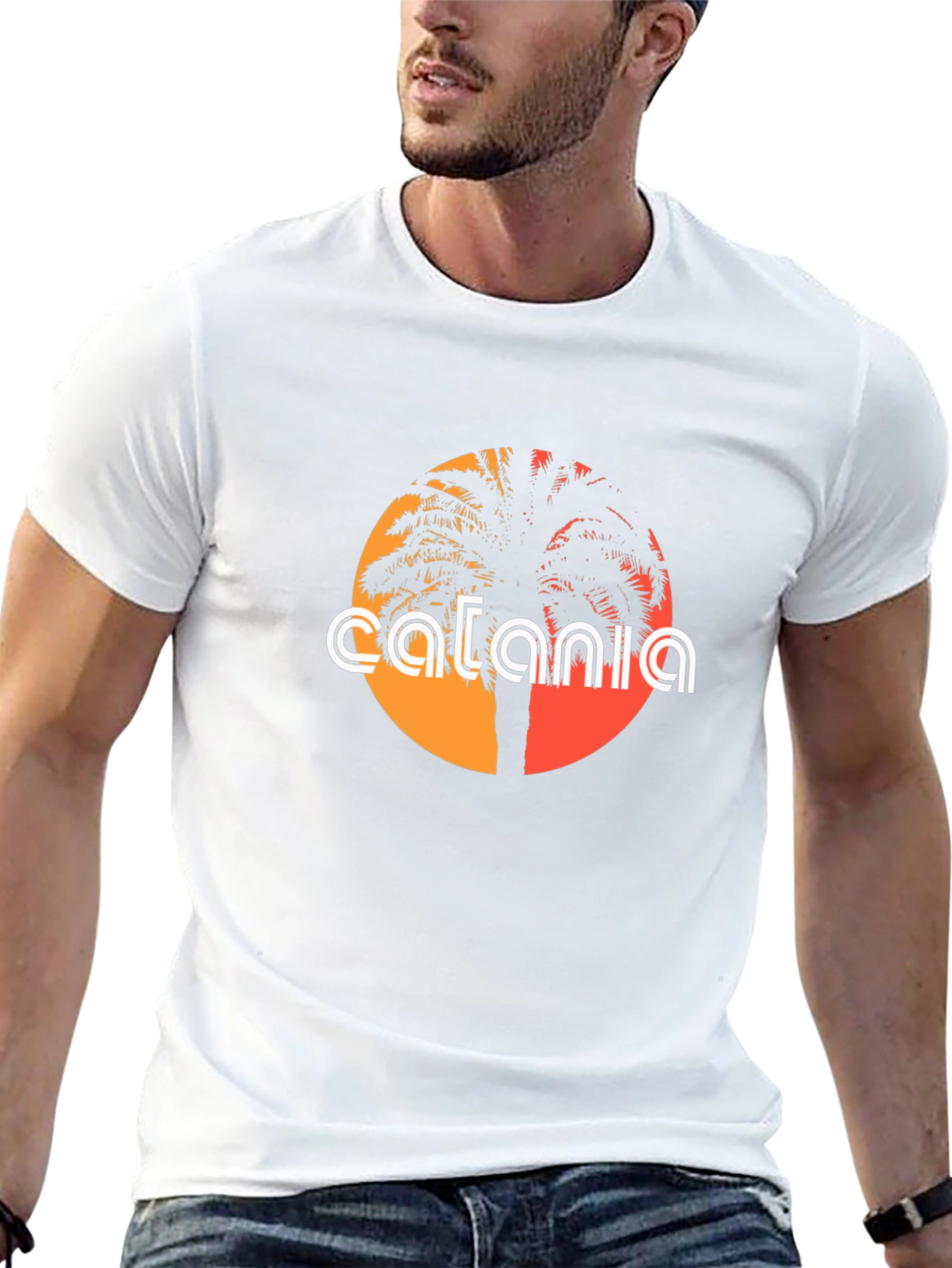 Catania Palm Tree Graphic T-Shirt