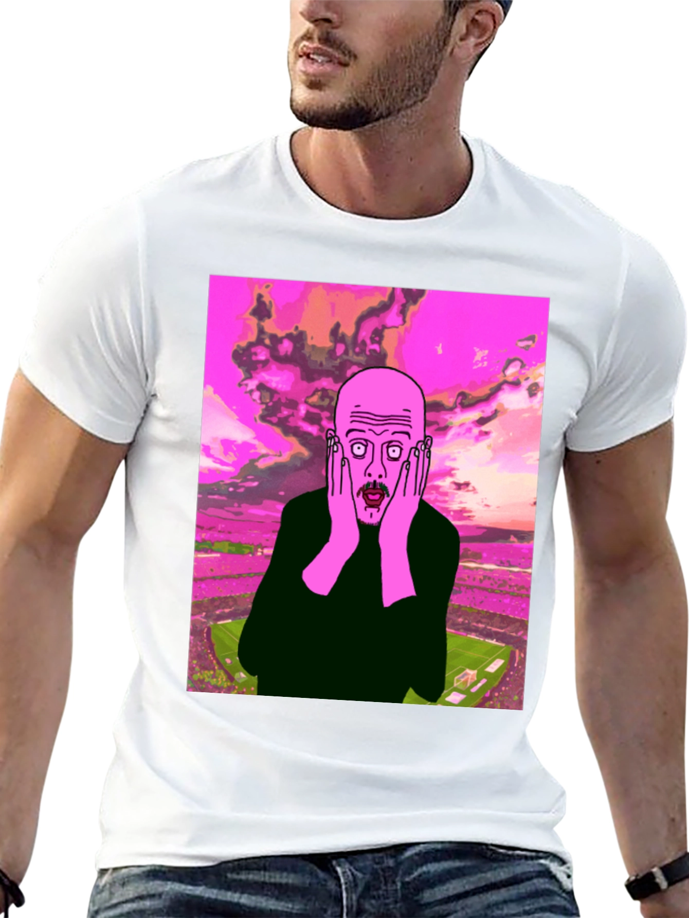 Surprised Guy Graphic Tee - Black