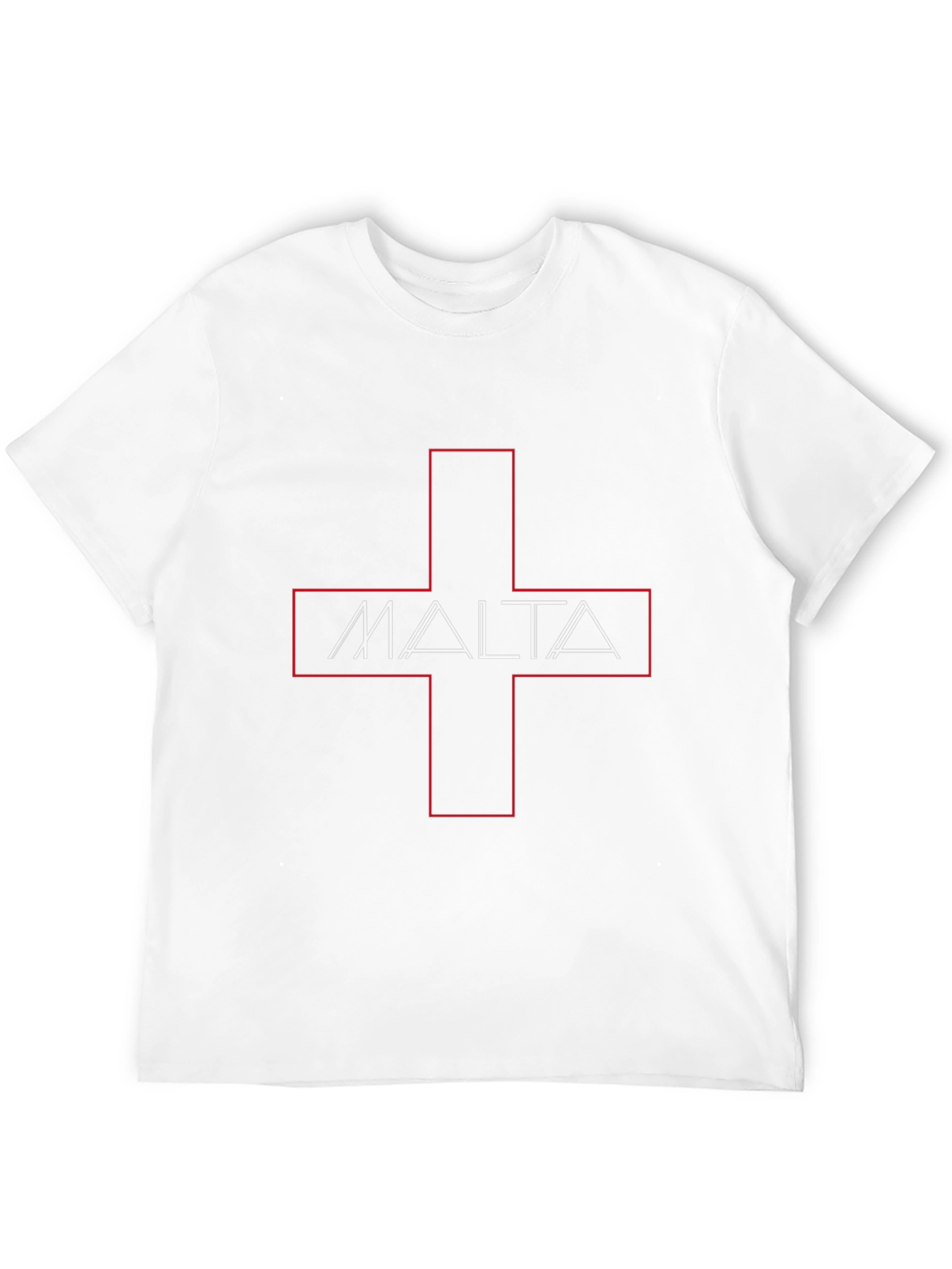 Malta T-Shirt with Red Cross Design - Classic Fit