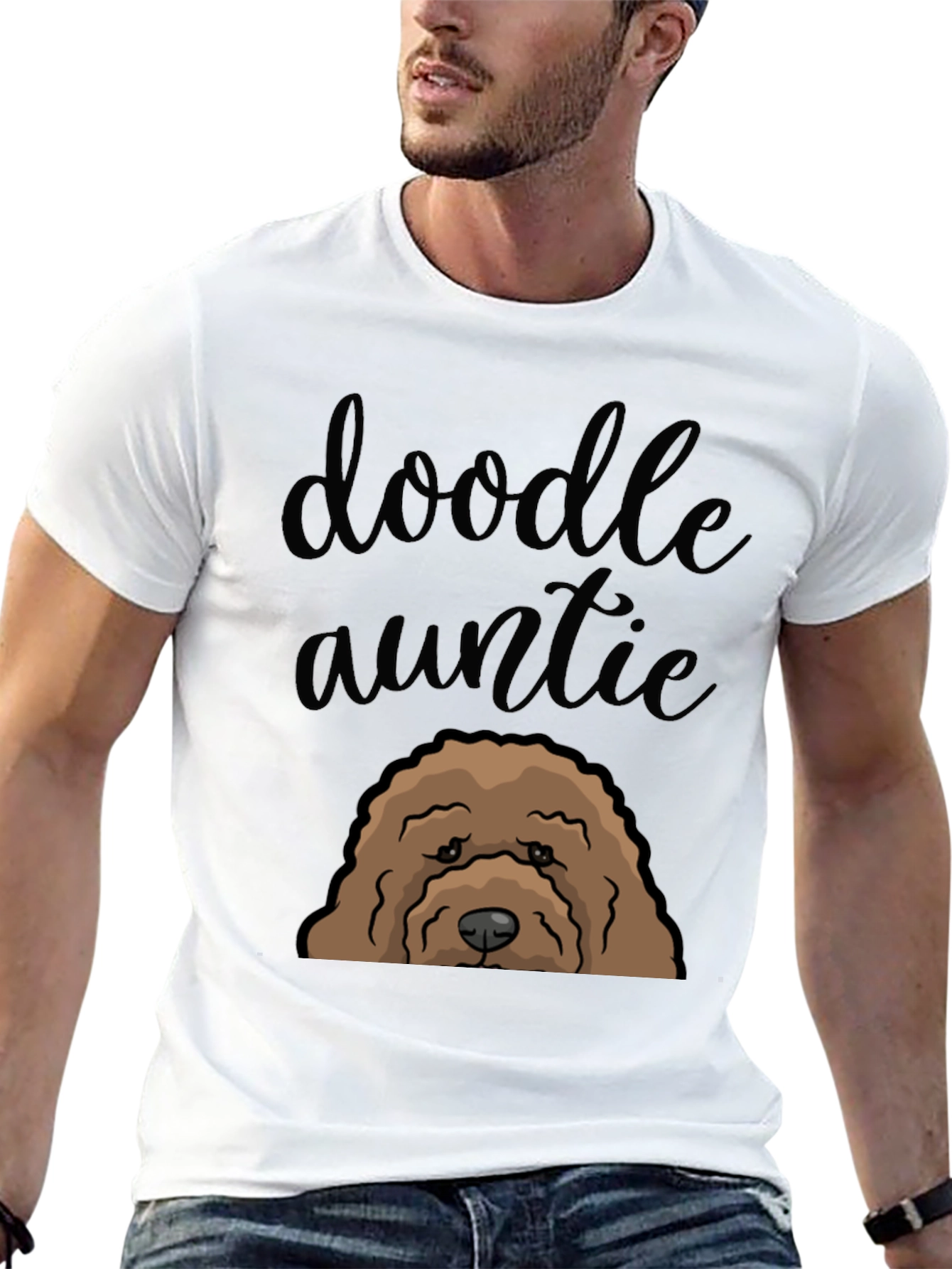 Doodle Auntie Dog Graphic T-Shirt