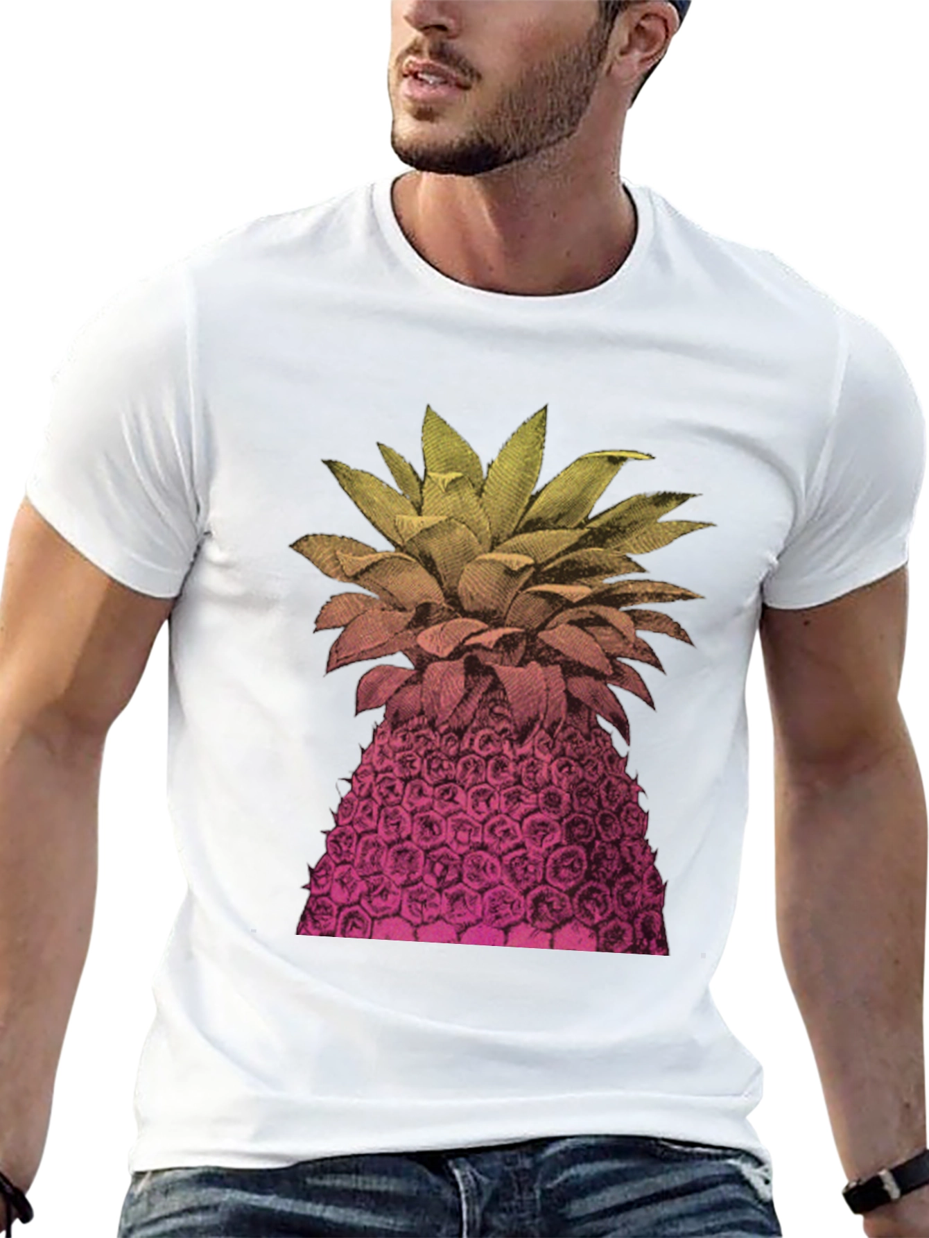 Pineapple Graphic Print T-Shirt