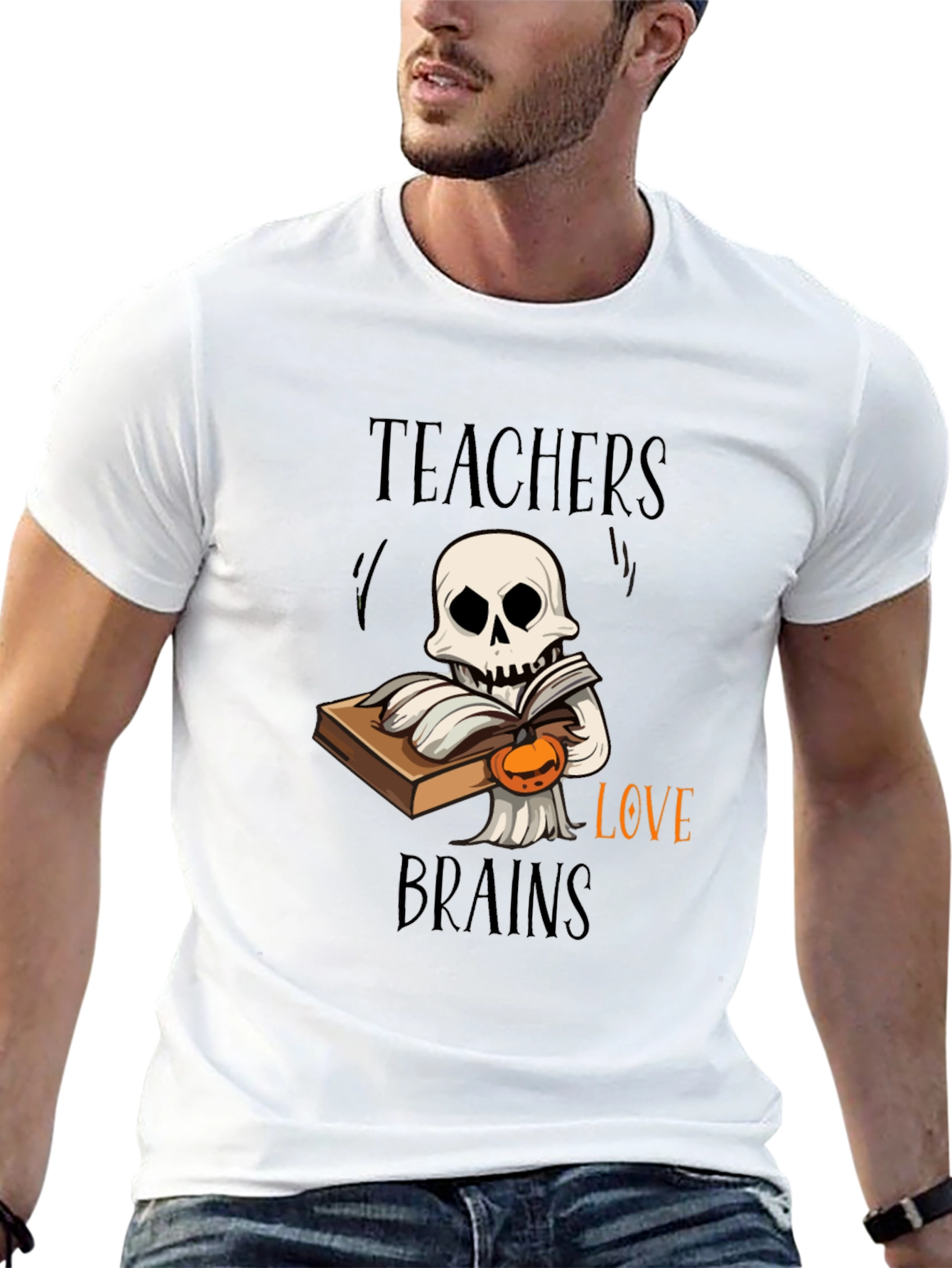 Teachers Love Brains Halloween T-Shirt