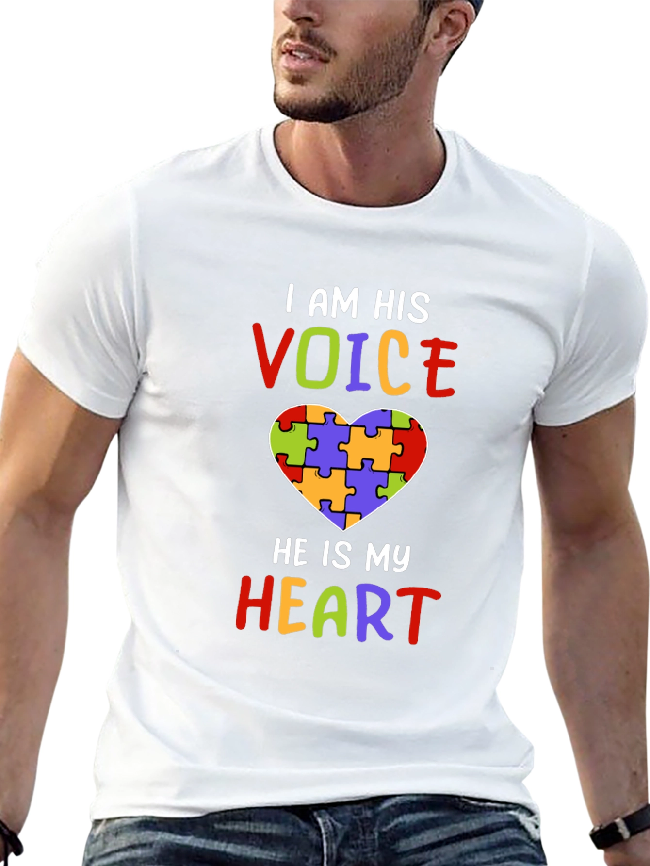 Autism Awareness Heart Puzzle T-Shirt