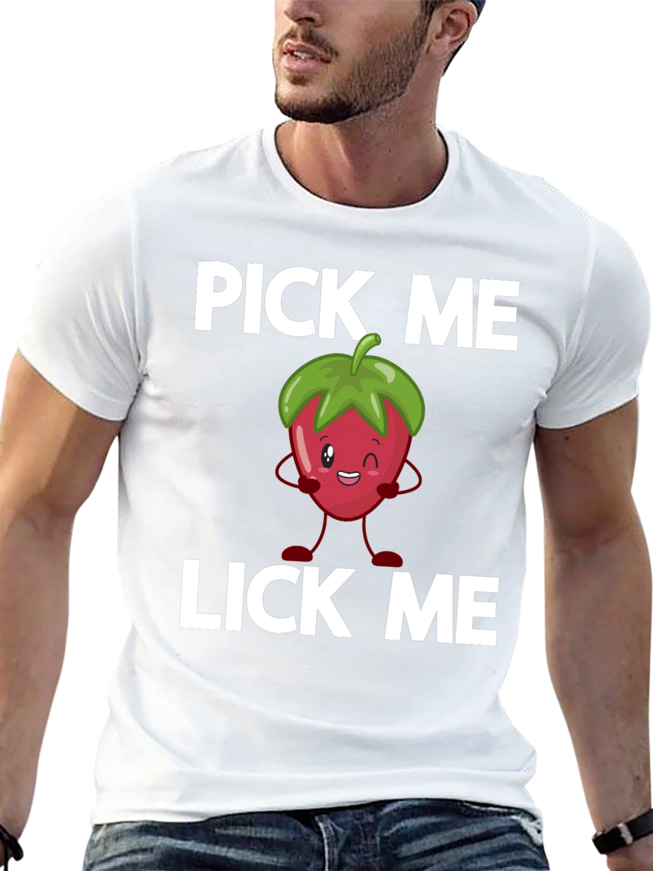 Pick Me Lick Me Strawberry Graphic Tee