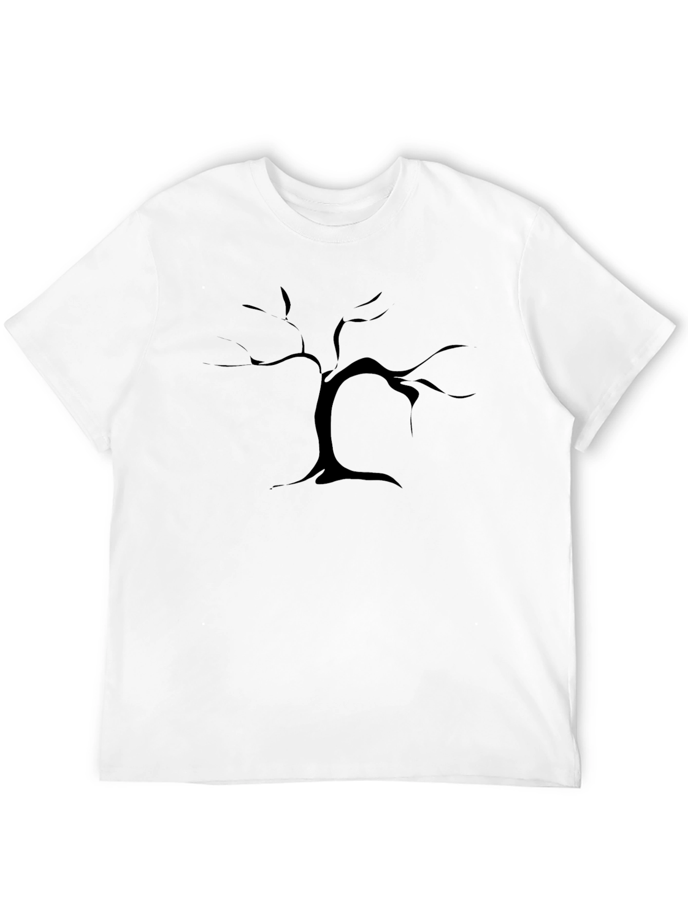 Minimalist Tree Graphic Black T-Shirt