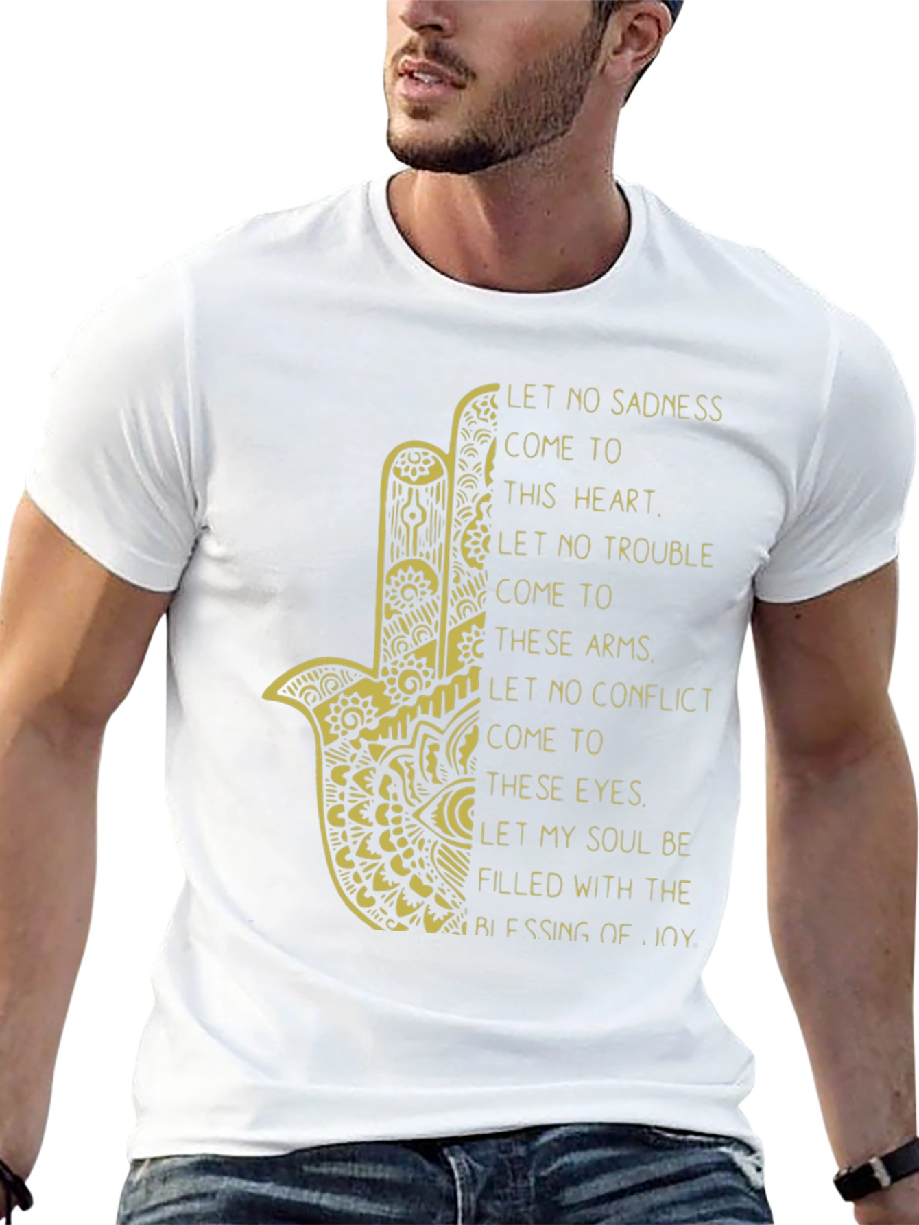 Hamsa Hand Graphic T-Shirt - Blessing of Joy