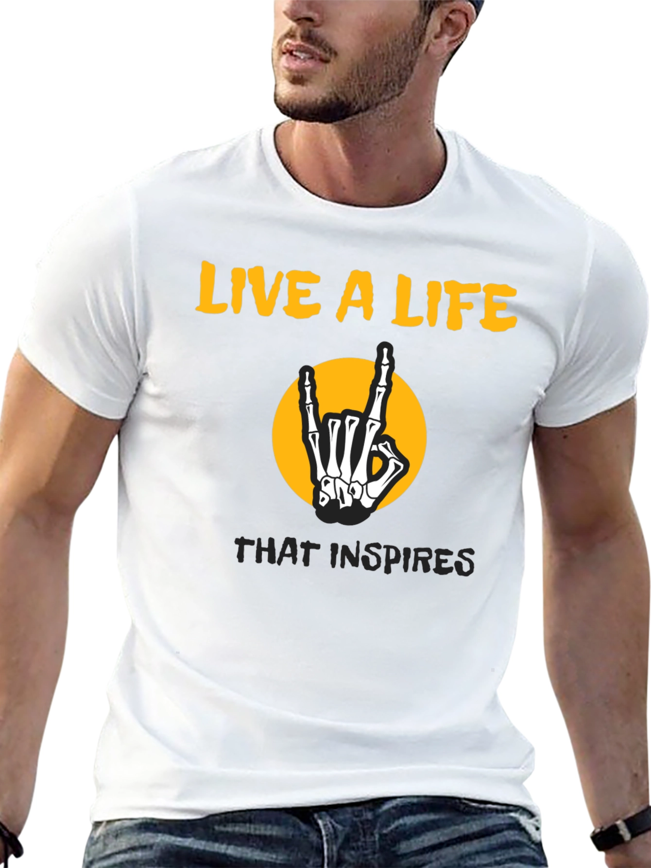 Live a Life Skeleton Hand T-Shirt