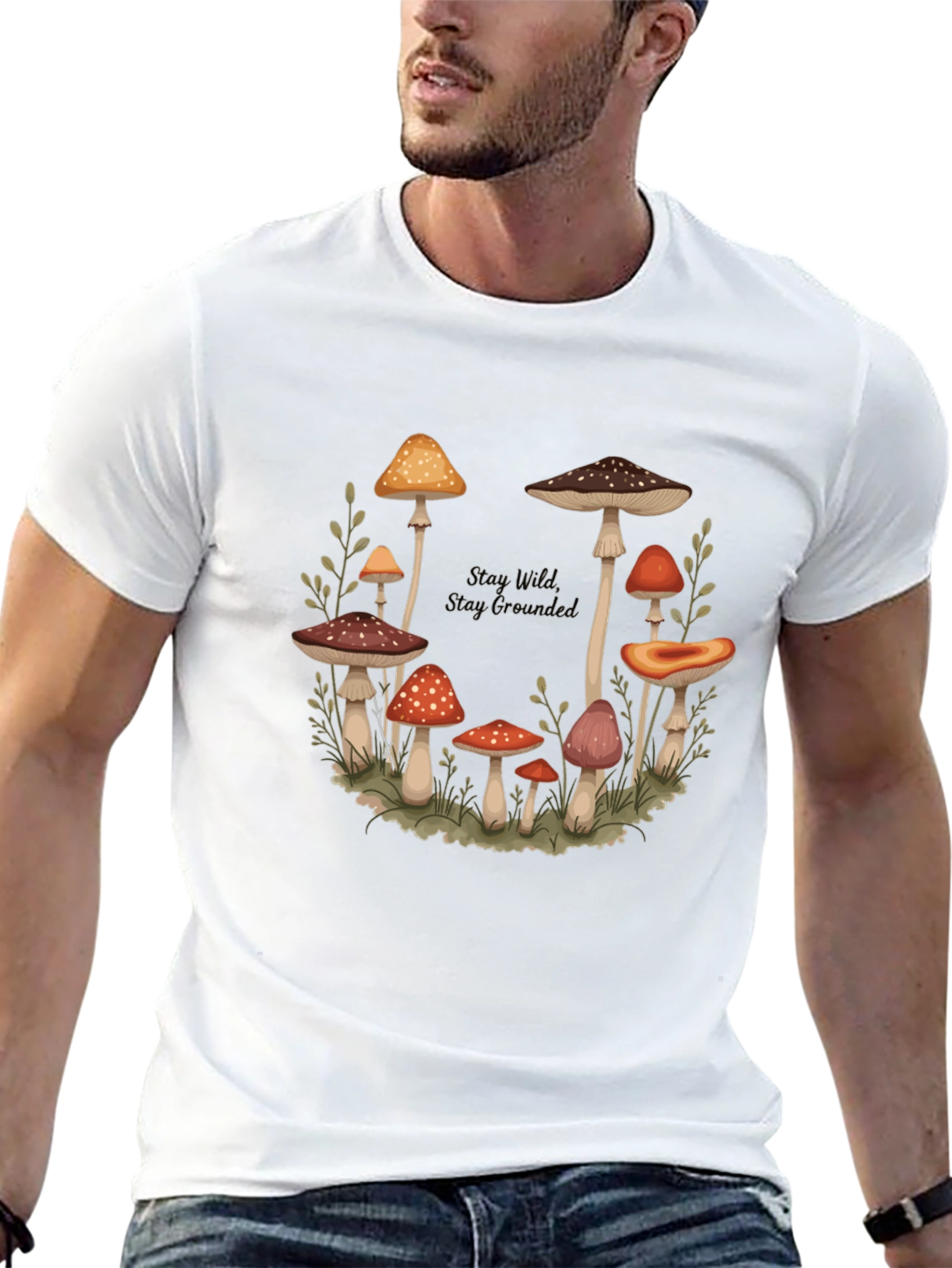Mushroom Circle Graphic T-Shirt - Stay Wild