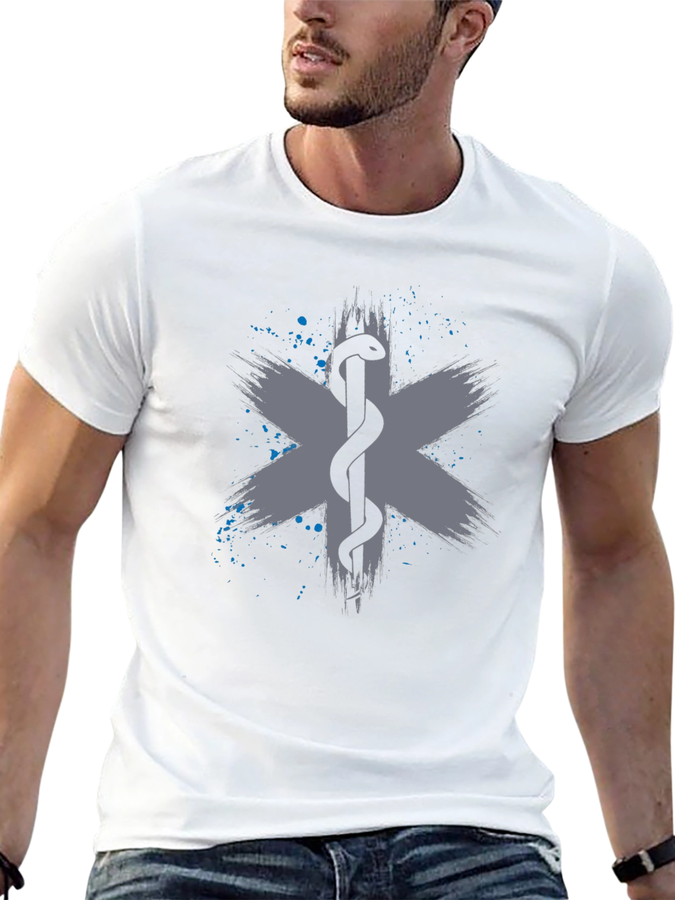 Star of Life Snake Emblem Tee