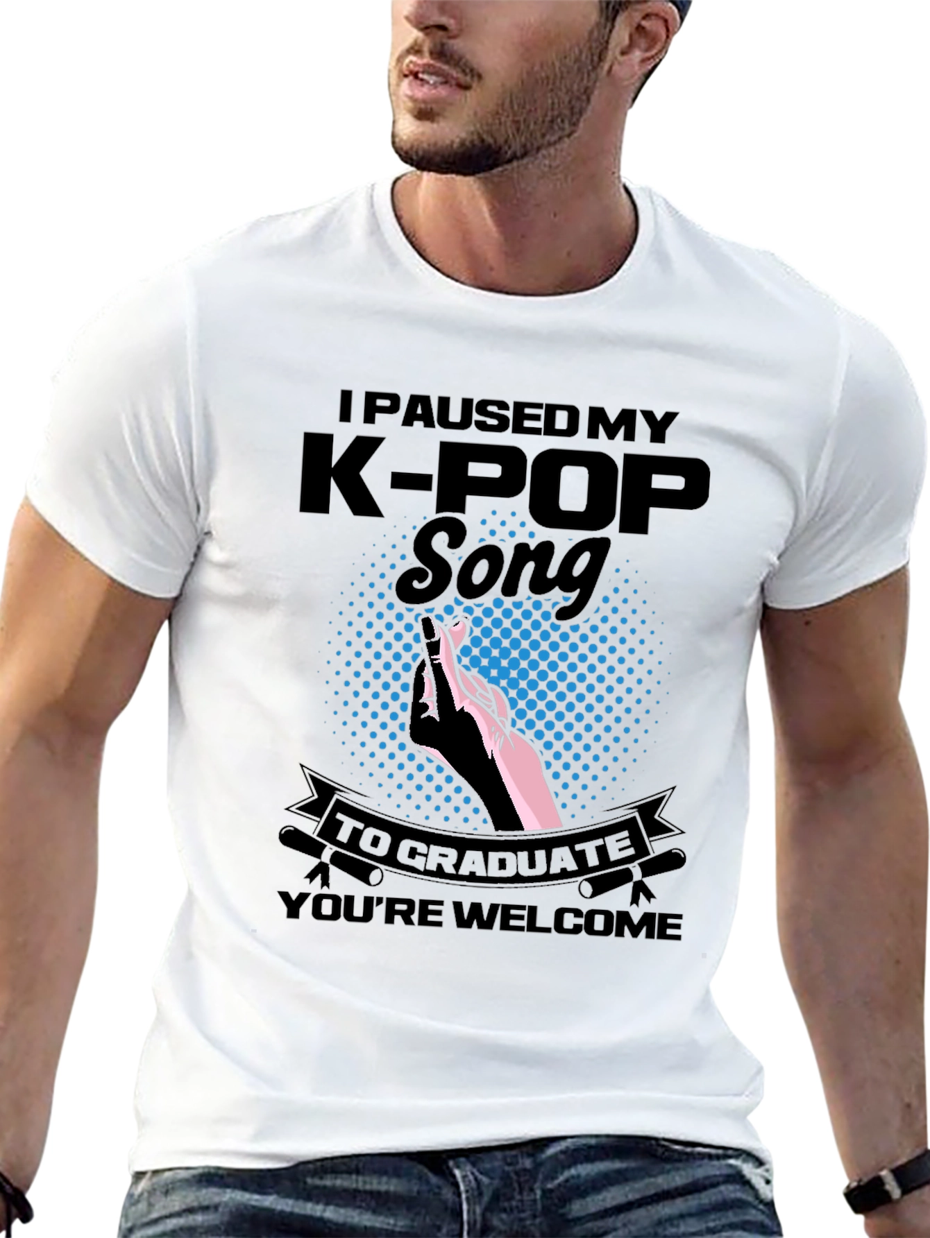 I Paused My K-Pop Song Graduation T-Shirt