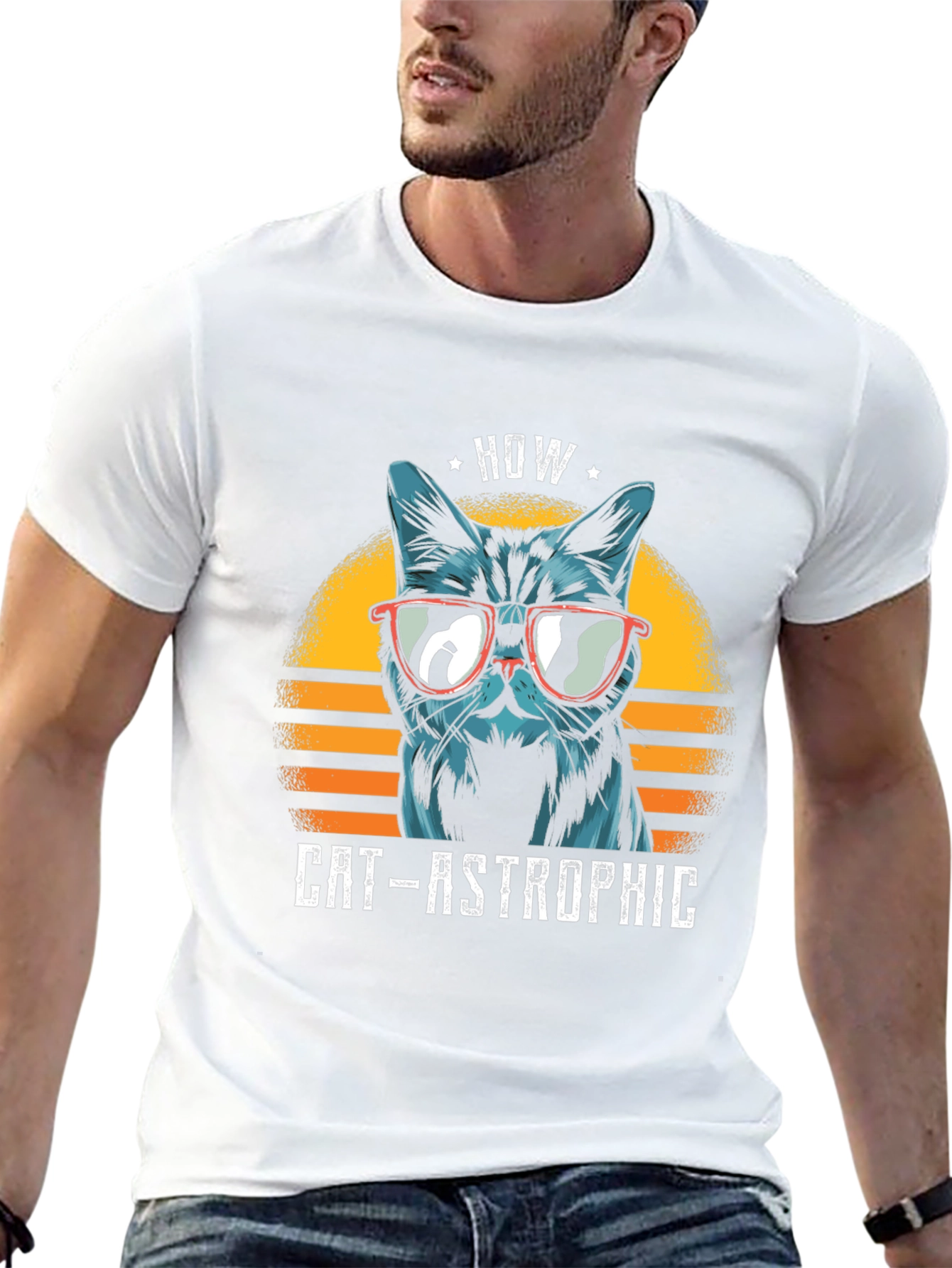 Cat-astrophic T-Shirt: Cool Cat in Shades Tee
