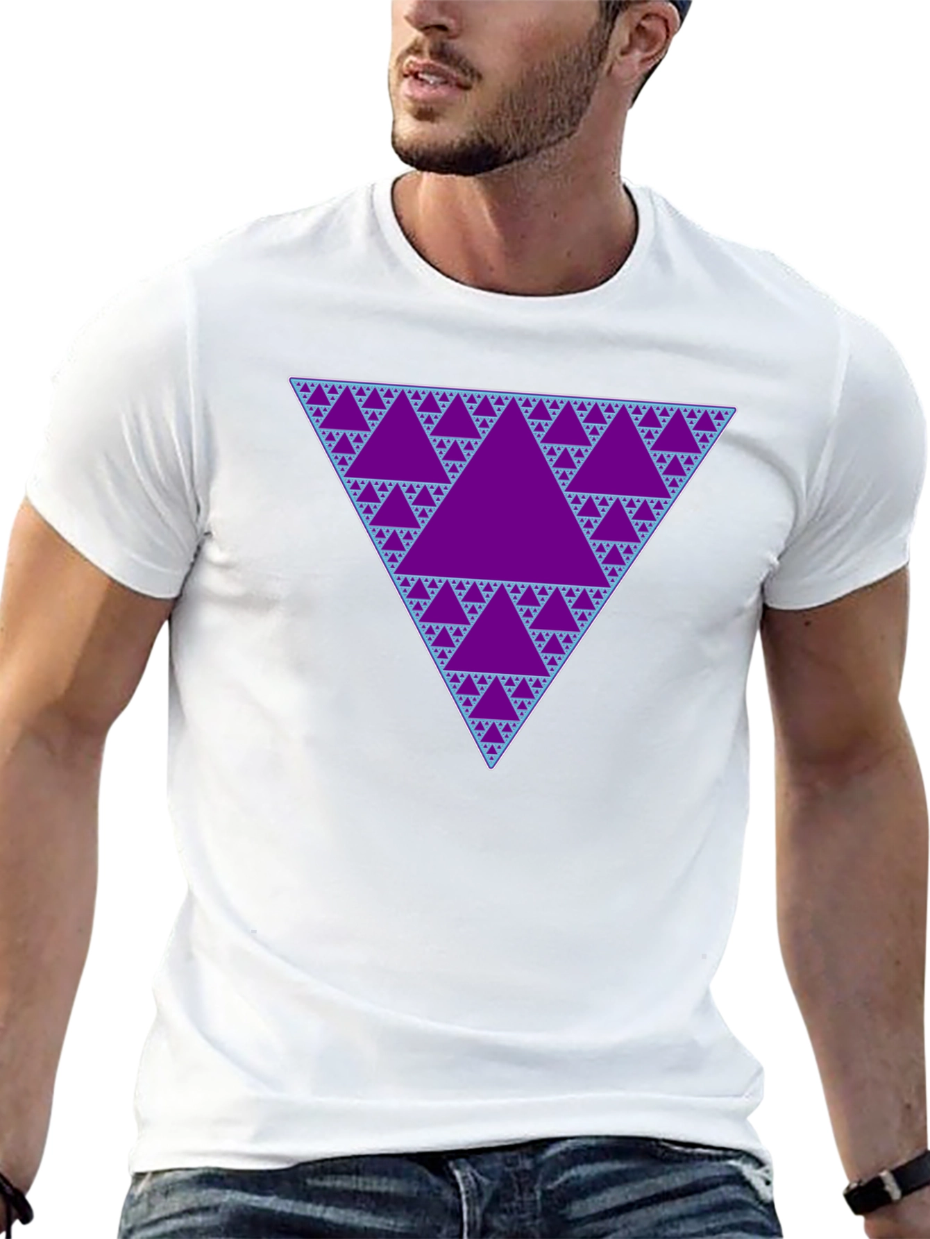 Sierpinski Triangle Mens T-Shirt - Fractal Design